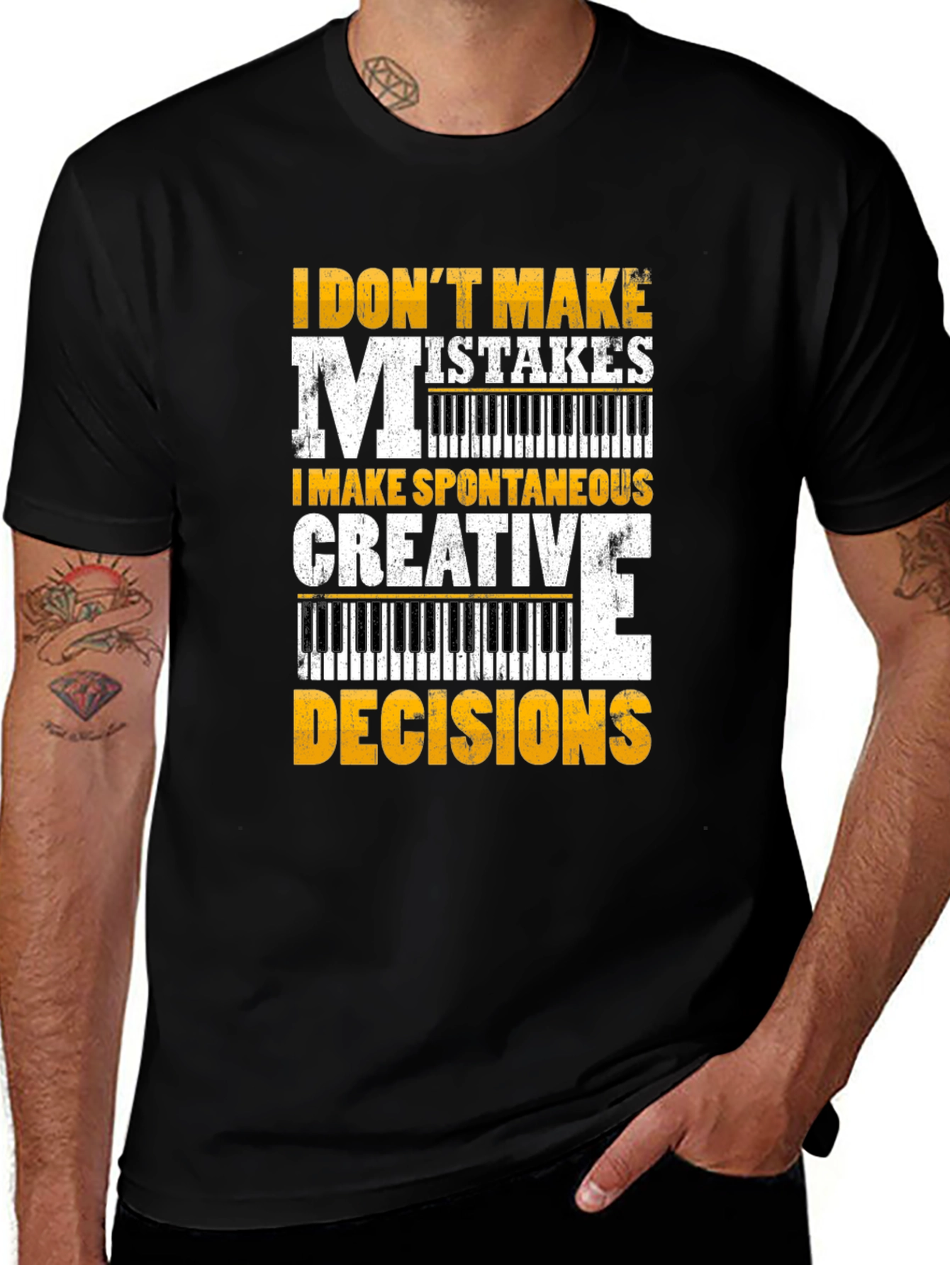 Variant 12 of Funny Musician T-Shirt: I Don't Make Mistakes