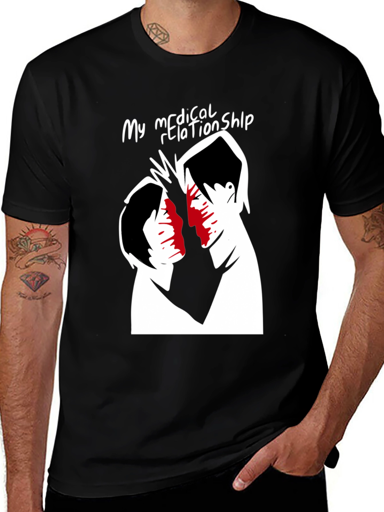 Variant 20 of My Medical Relationship Graphic T-Shirt - Black