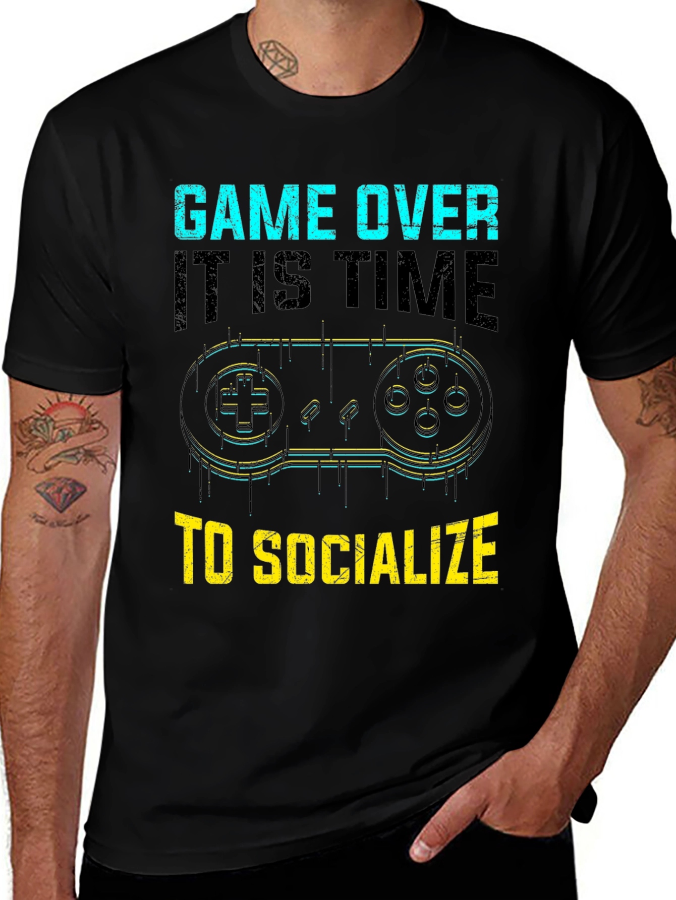 Variant 14 of Game Over Socialize T-Shirt