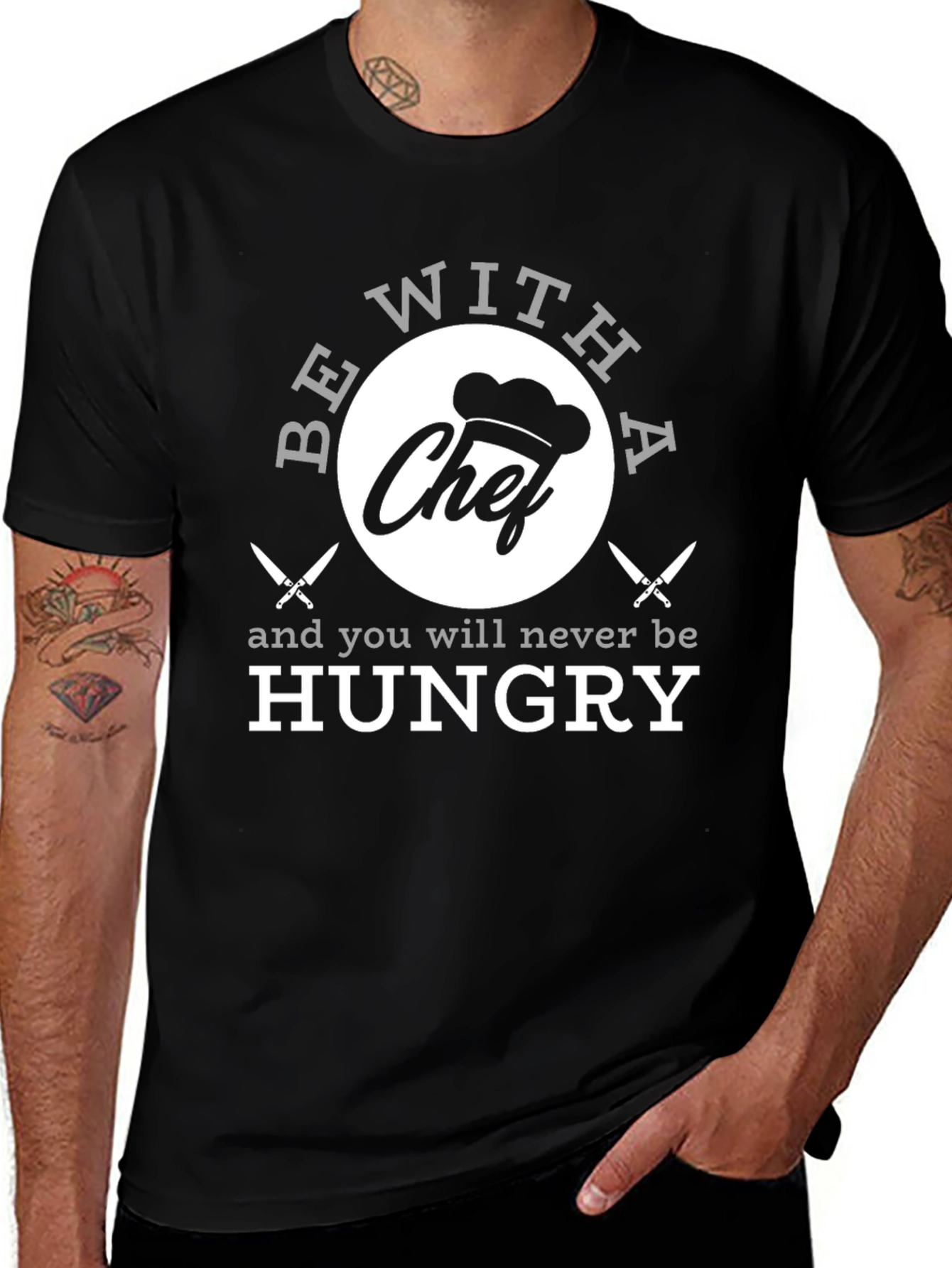 Variant 15 of Funny Chef T-Shirt - Be With A Chef!