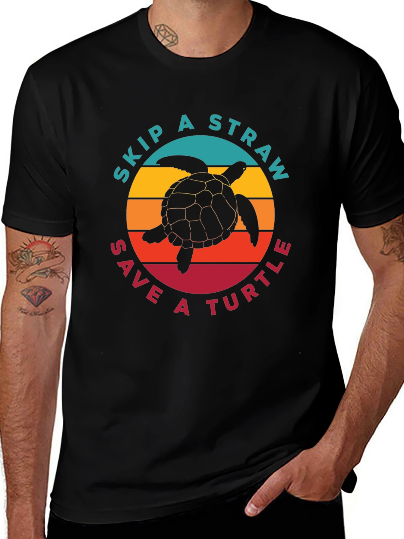 Skip A Straw Save A Turtle Graphic Tee