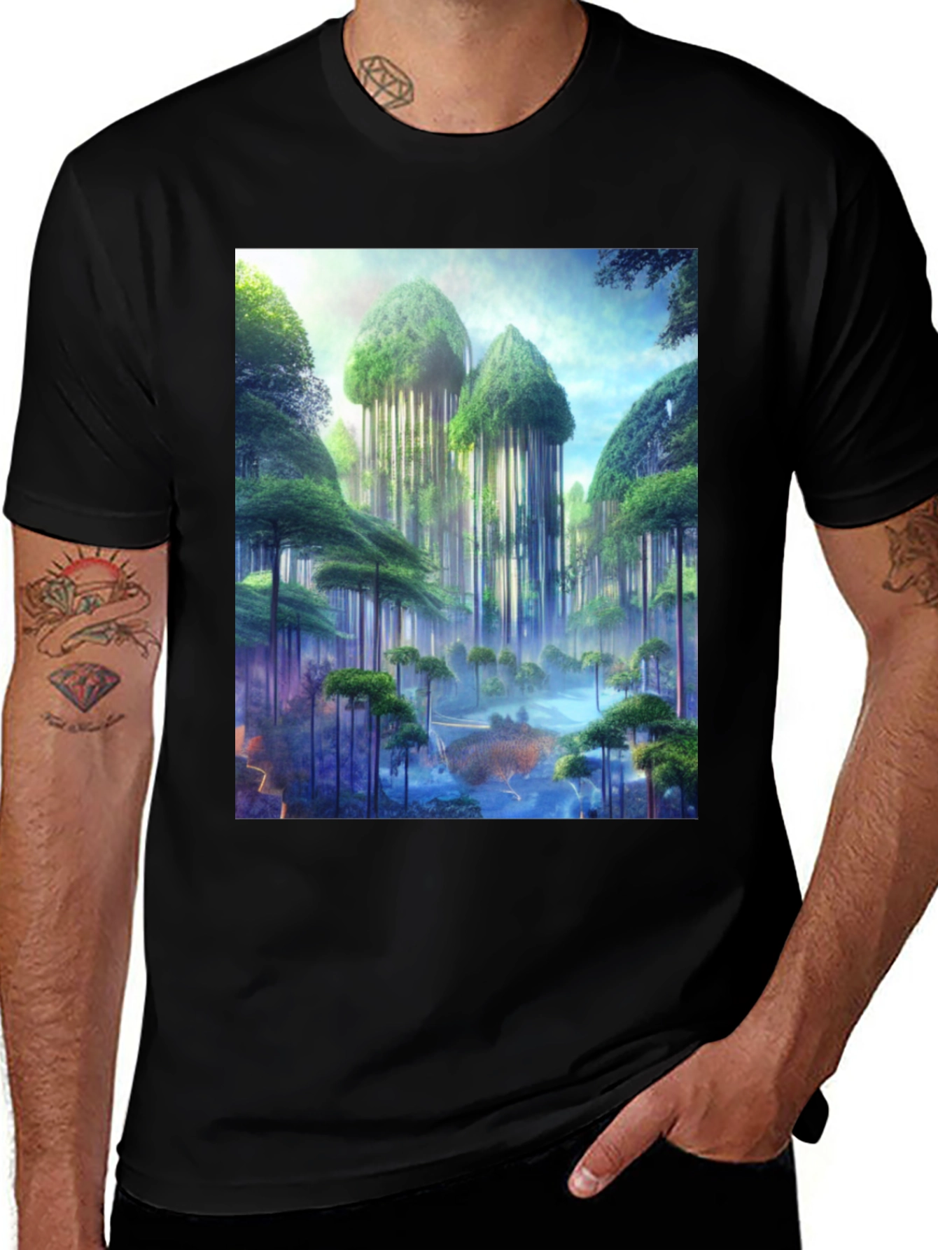 Variant 21 of Enchanted Forest T-Shirt - Nature Fantasy Tee