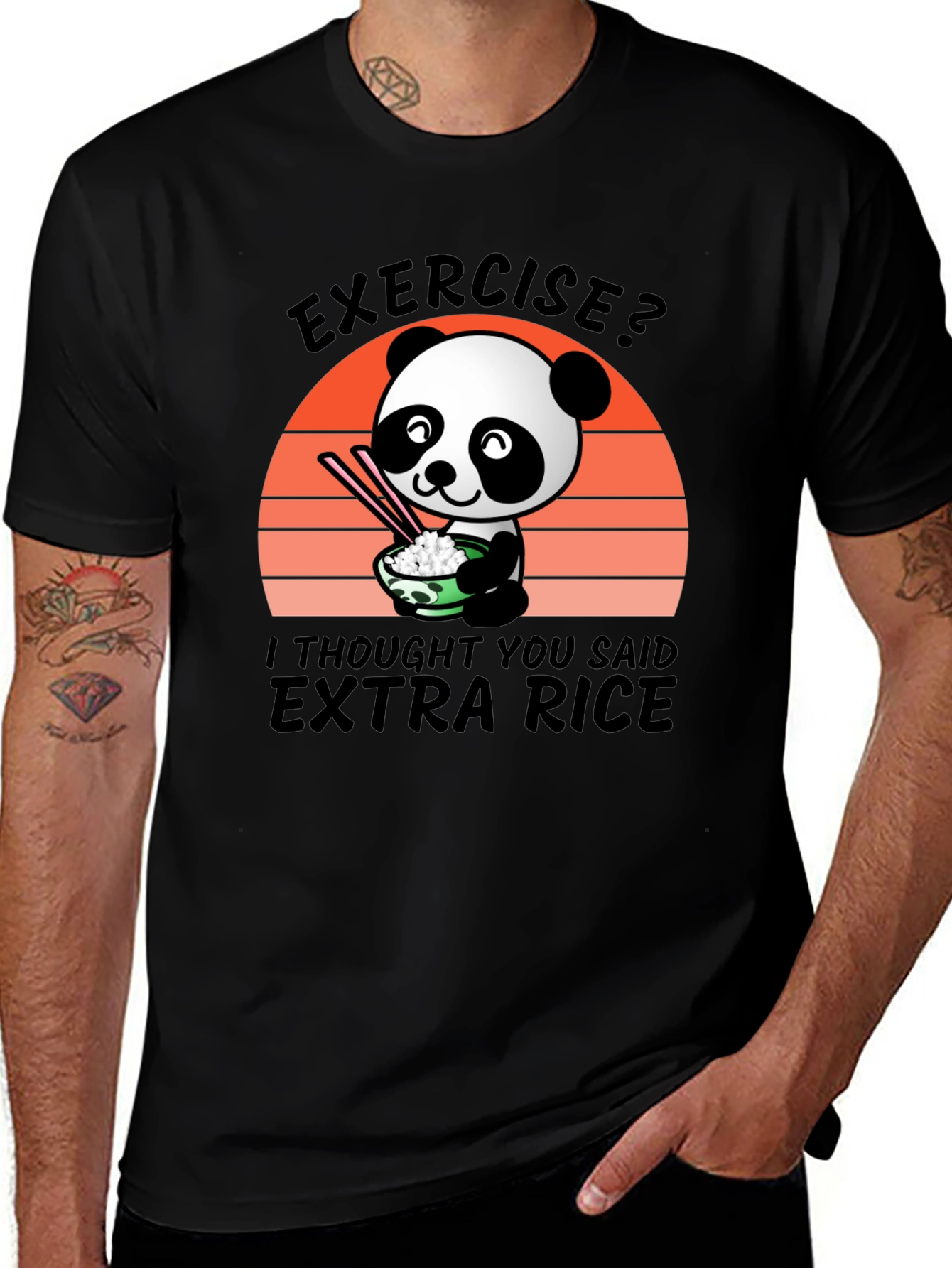 Variant 30 of Panda Extra Rice T-Shirt - Cute & Comfy