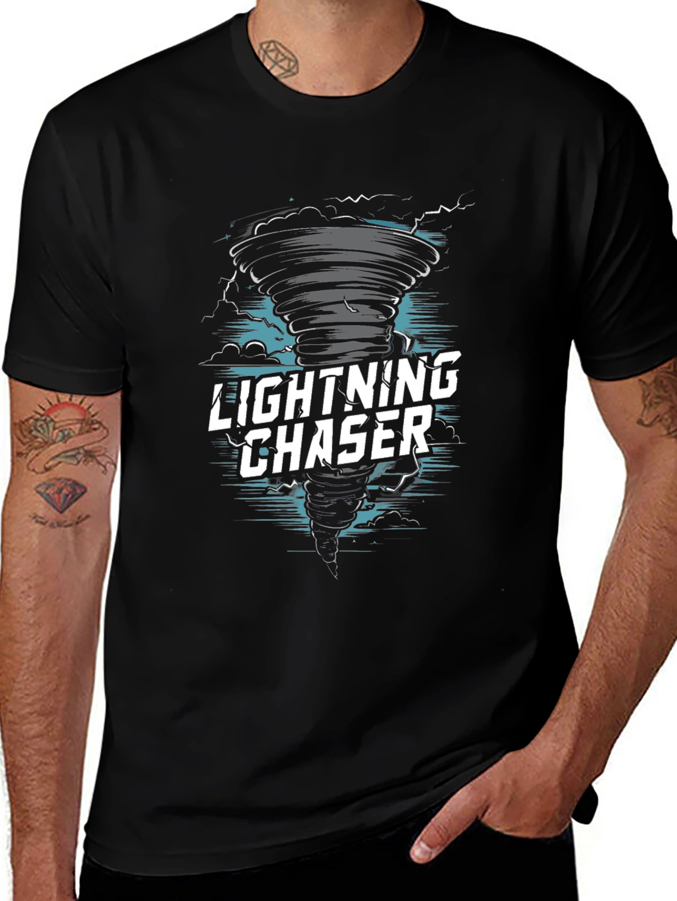 Variant 30 of Lightning Chaser Graphic T-Shirt - Black