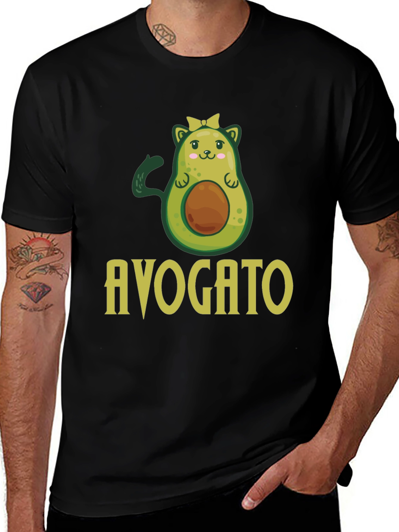 Avogato Graphic T-Shirt - Unisex Black Tee
