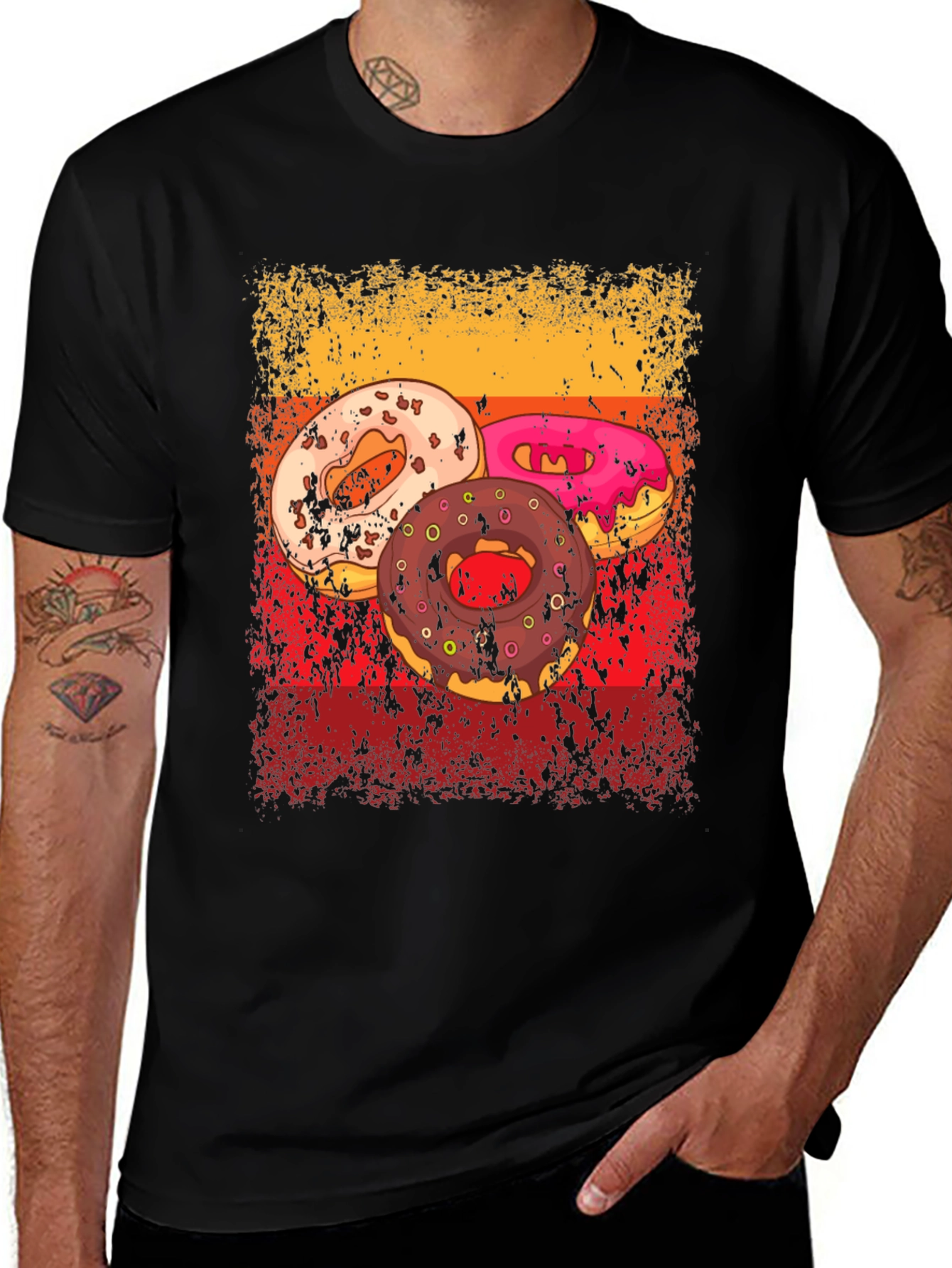 Variant 29 of Donut Graphic Tee - Deliciously Distressed T-Shirt