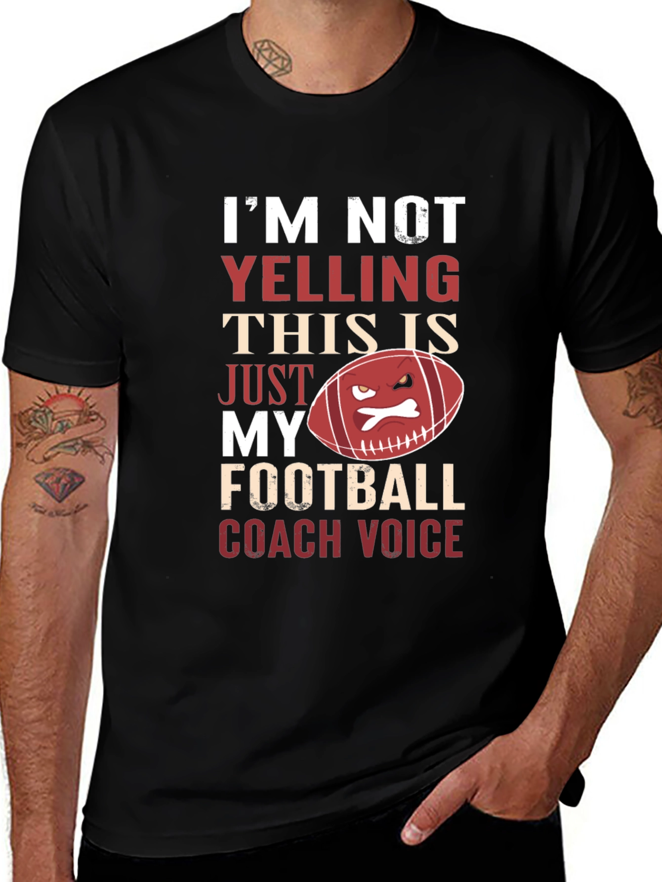 Variant 29 of Football Coach Voice Graphic Tee
