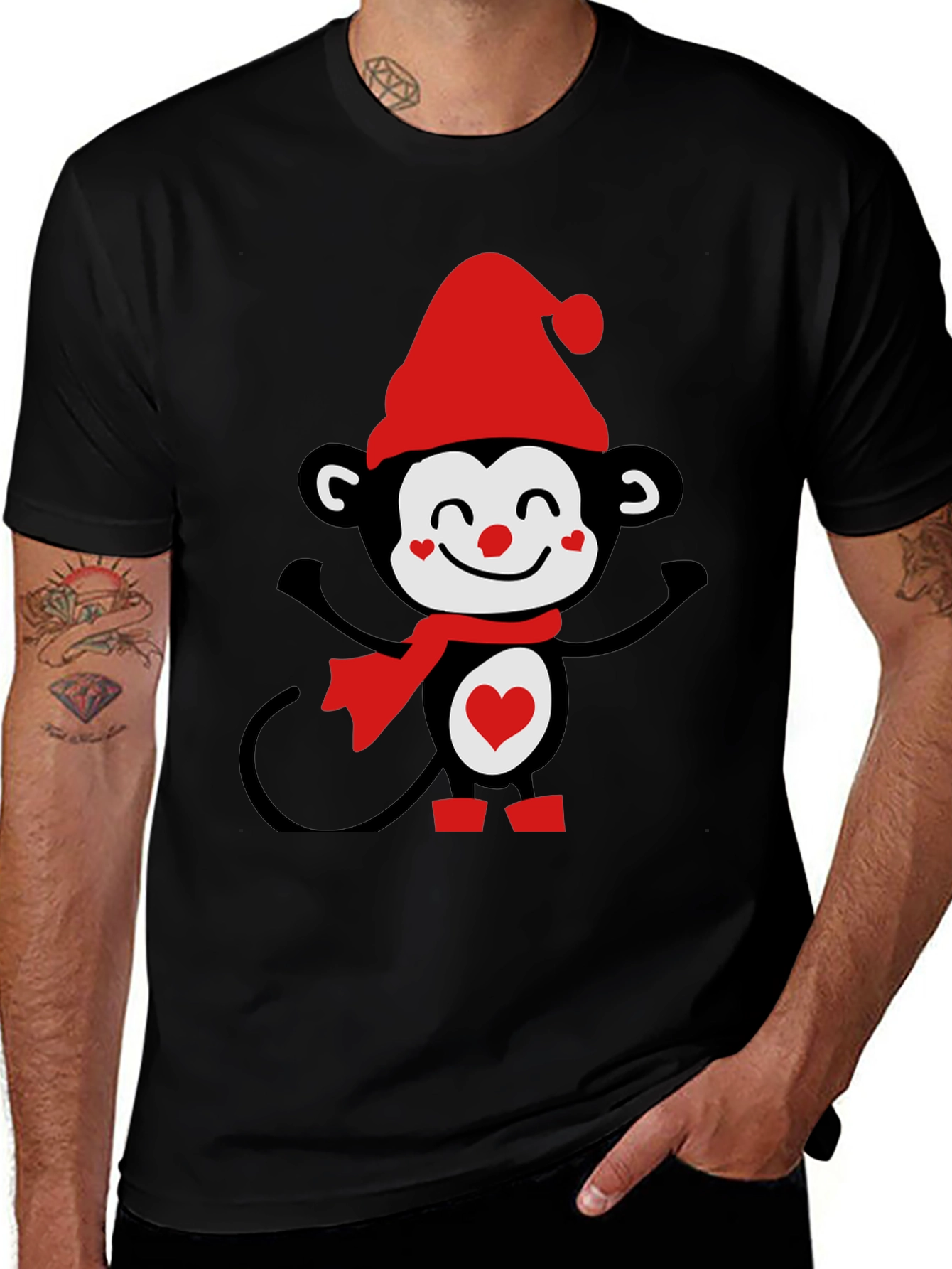 Variant 13 of Festive Monkey Graphic Tee