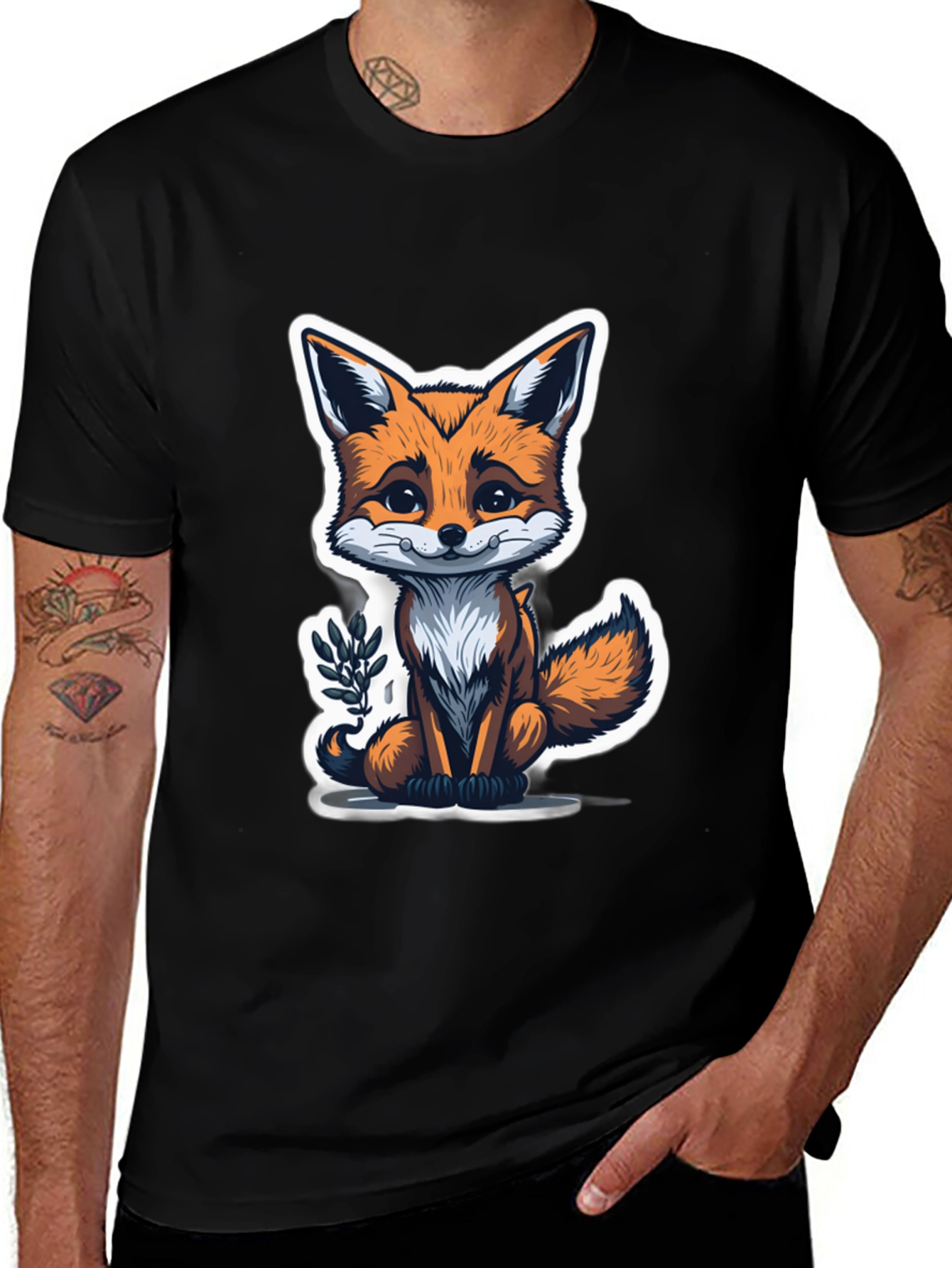 Variant 15 of Cute Fox Graphic Tee - Soft Cotton Blend