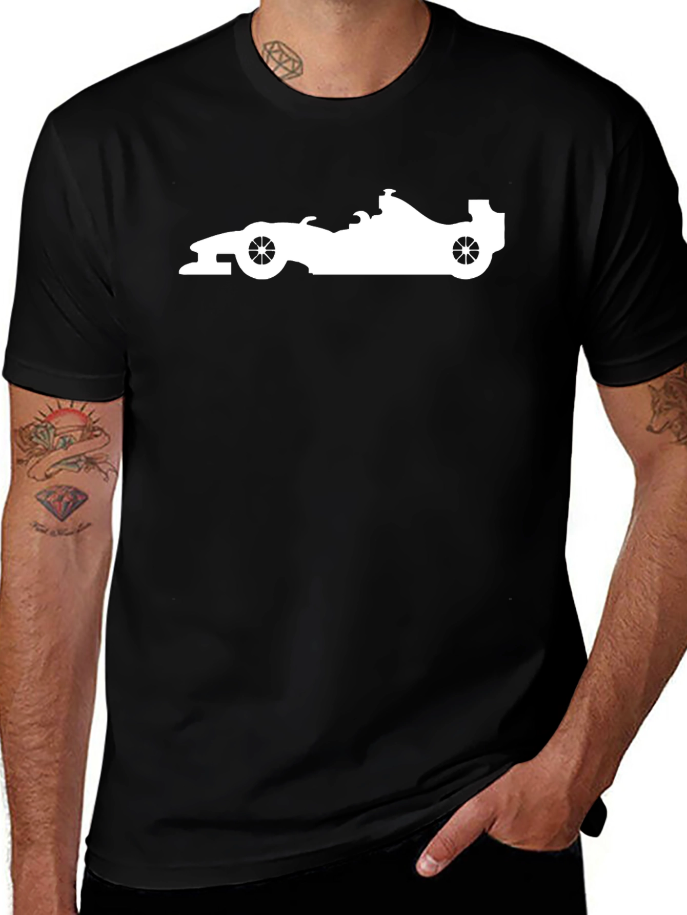 Variant 10 of Formula 1 Car Graphic T-Shirt - Black
