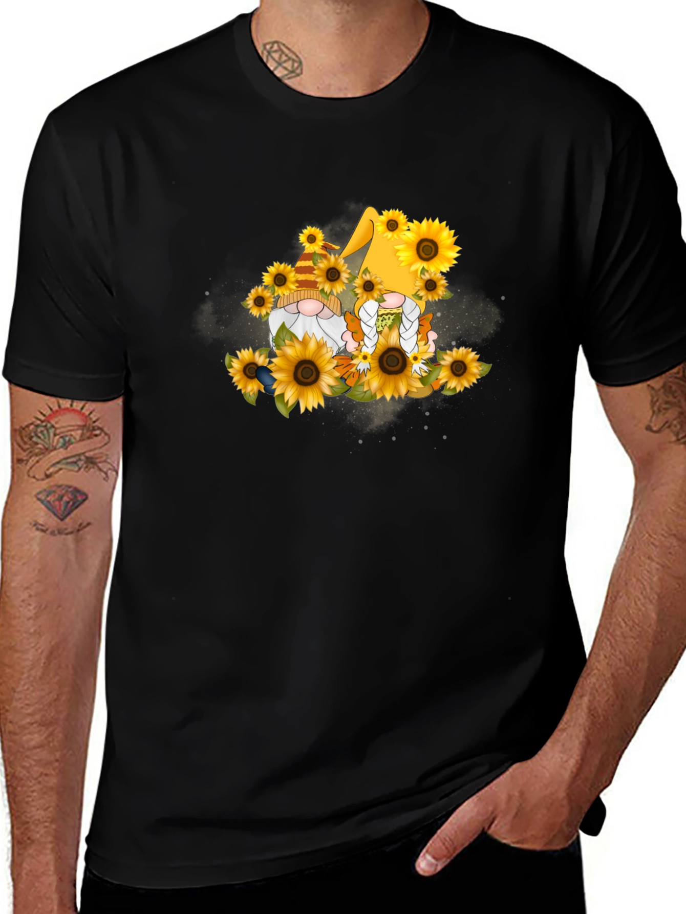 Variant 22 of Sunflower Gnomes T-Shirt - Unique Graphic Tee