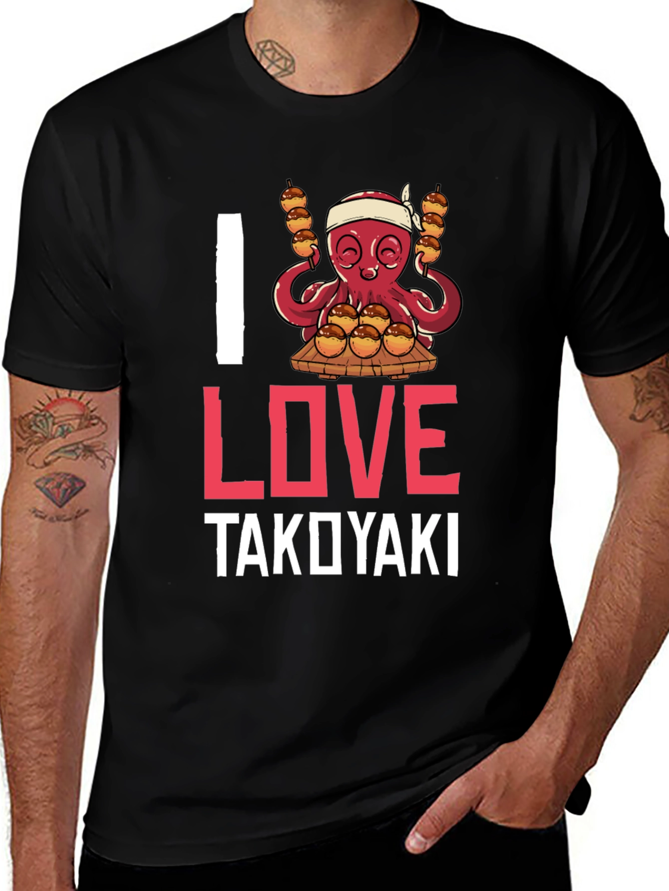 I Love Takoyaki T-Shirt - Octopus Chef Design