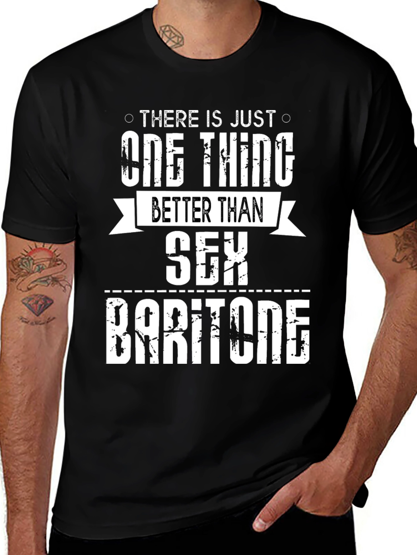 Variant 2 of Funny Baritone T-Shirt: One Thing Better Than Sex!