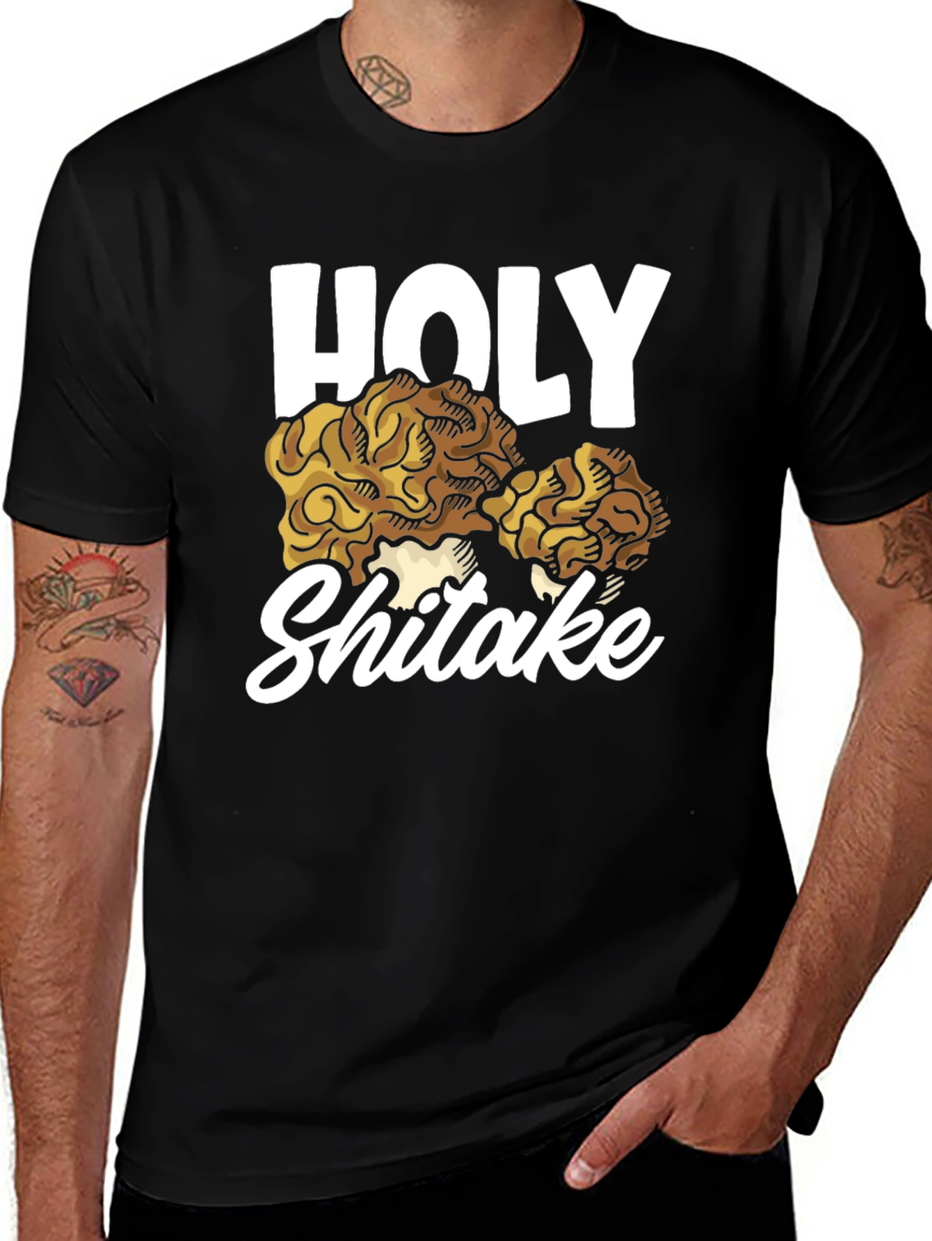 Holy Shiitake T-Shirt: Funny Mushroom Lover's Tee