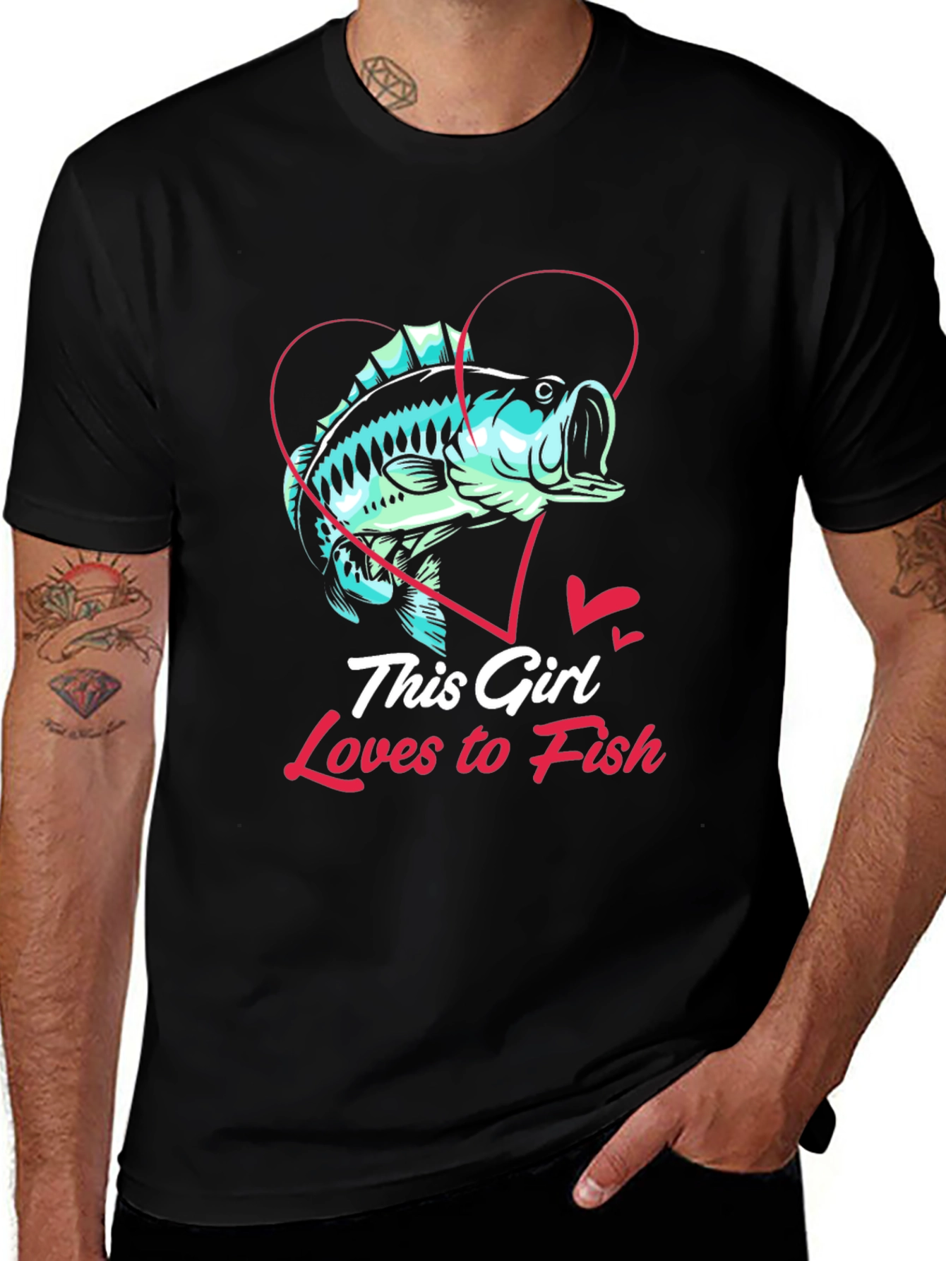 Variant 5 of Fishing Lover T-Shirt - "This Girl Loves to Fish"