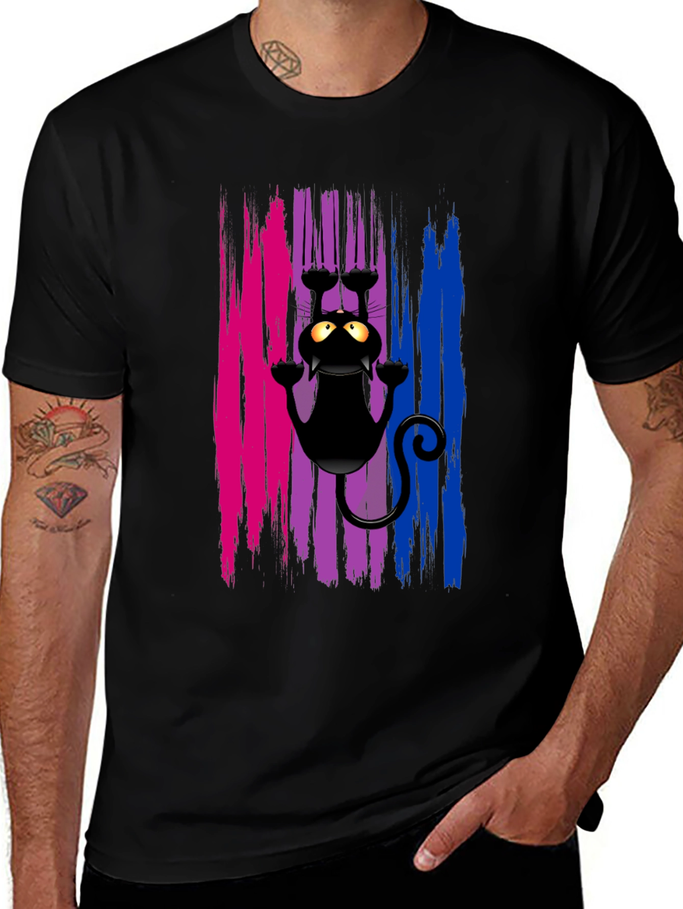 Variant 11 of Bisexual Pride Cat T-Shirt 