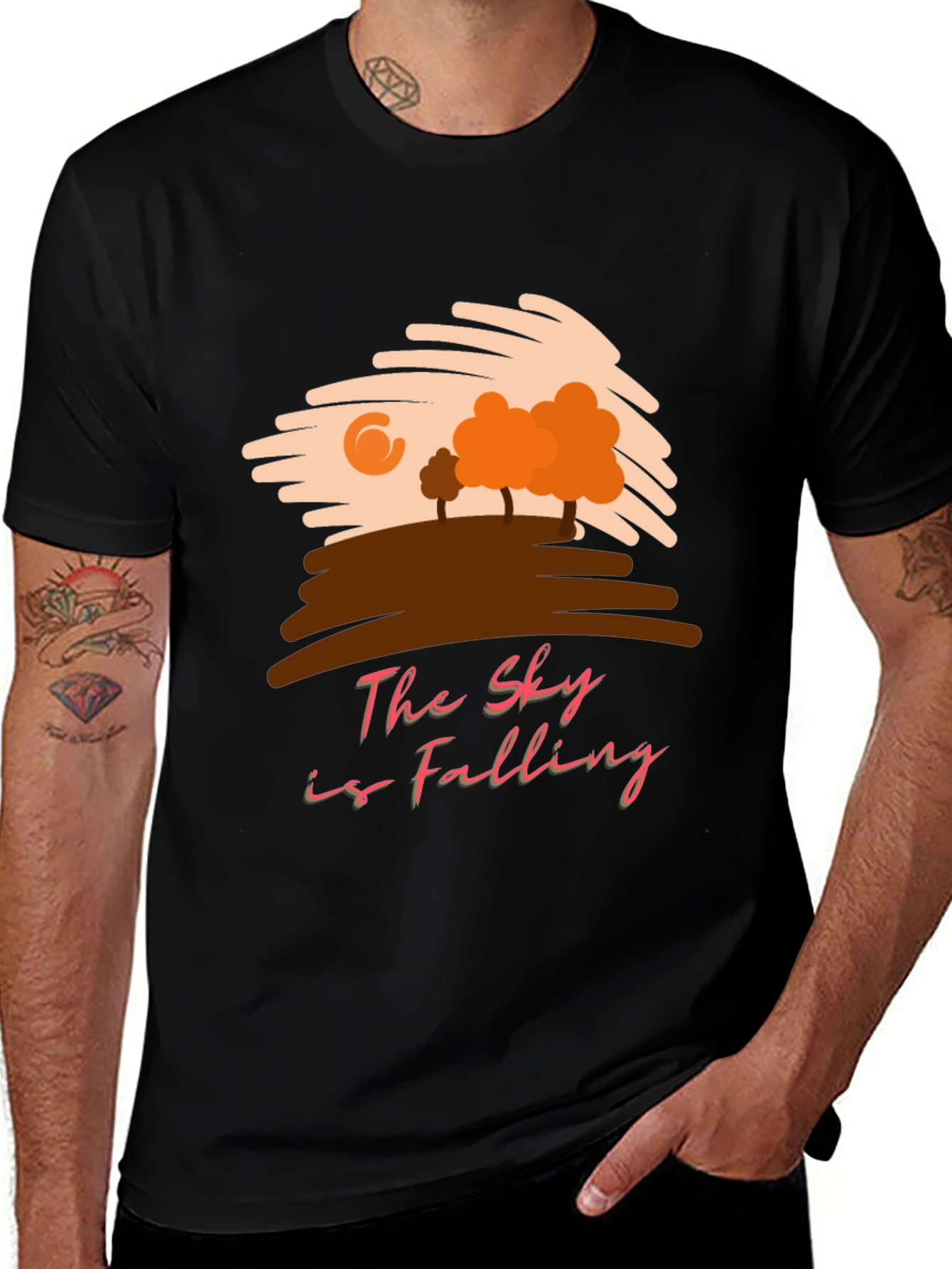 Variant 2 of The Sky is Falling Graphic Tee - Stylish & Comfortable