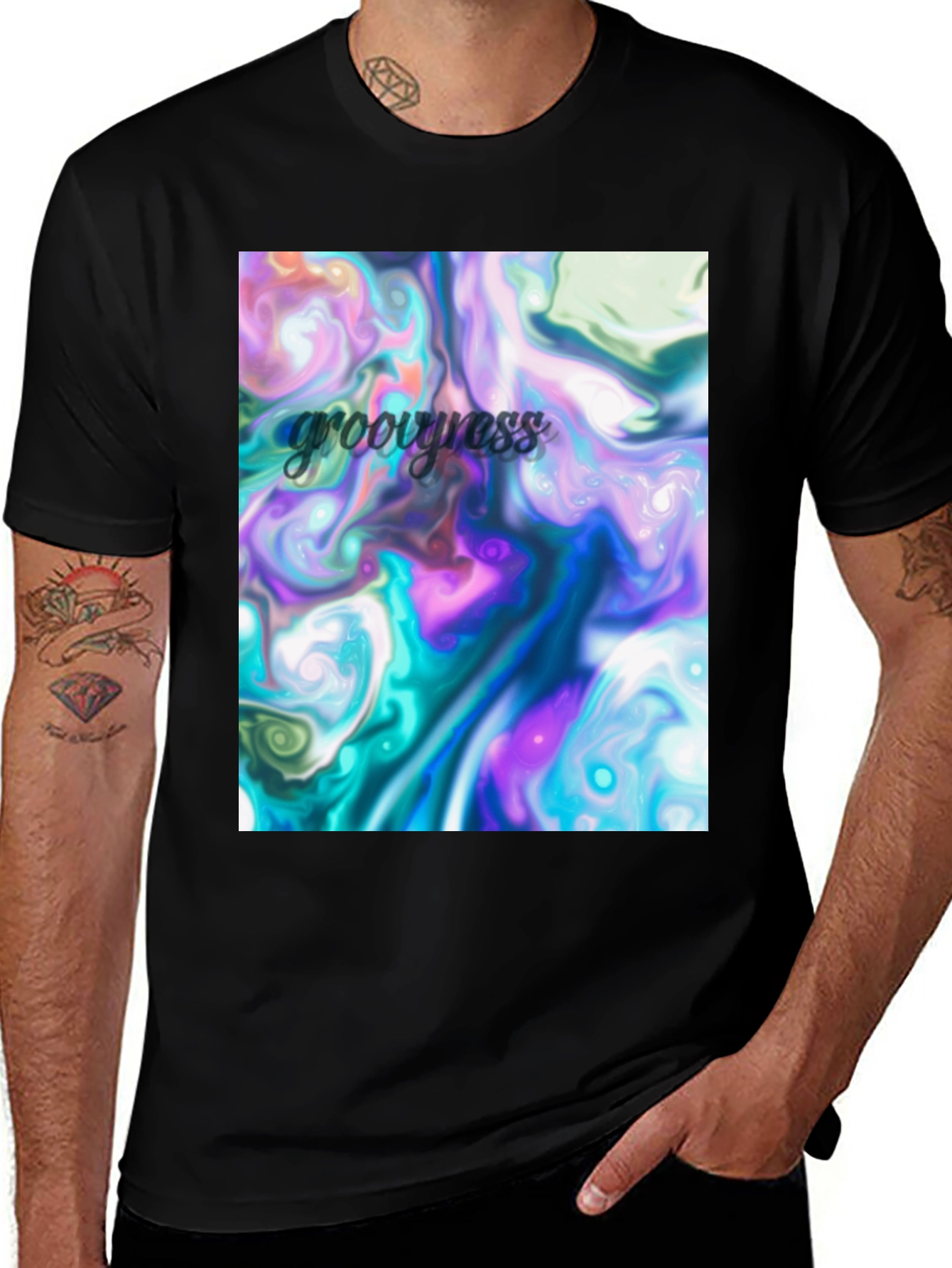 Variant 24 of Groovyness T-Shirt - Swirls of Color