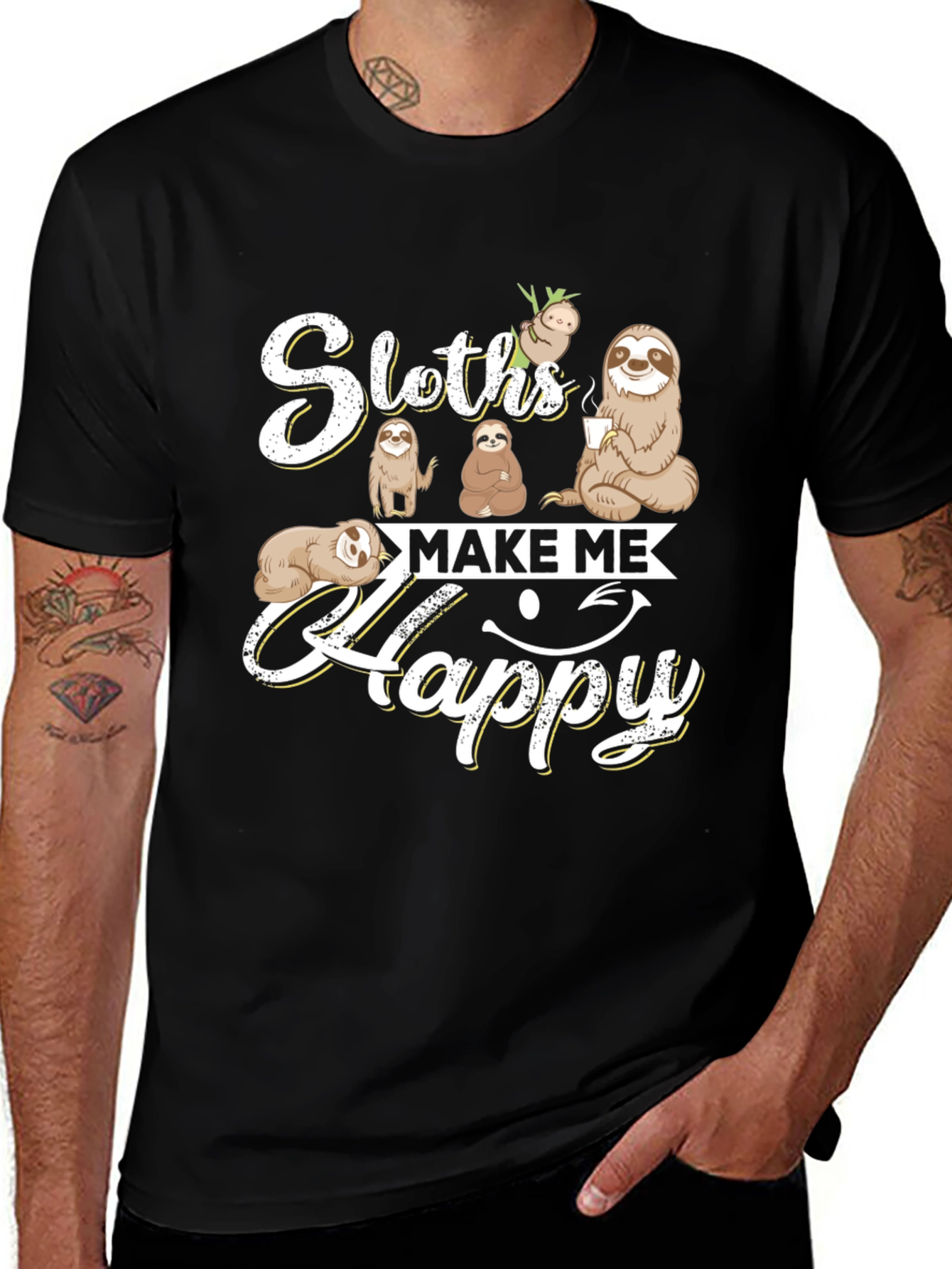 Variant 29 of Sloths Make Me Happy T-Shirt
