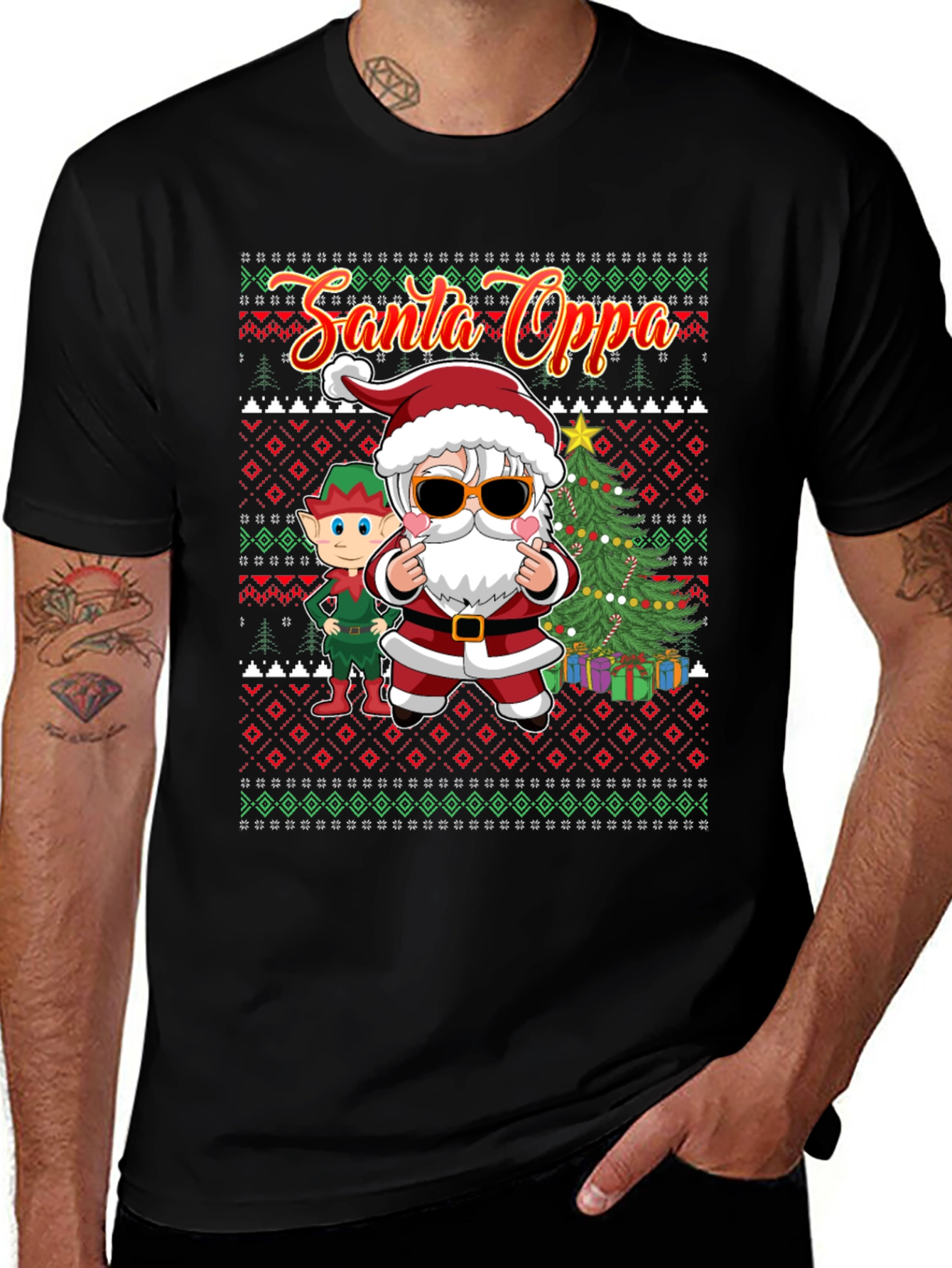 Santa Oppa Christmas T-Shirt