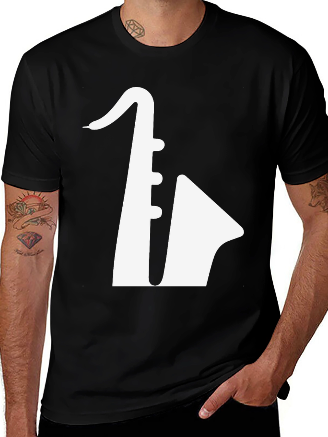 Variant 22 of Saxophone Graphic Tee - Cool Music Shirt