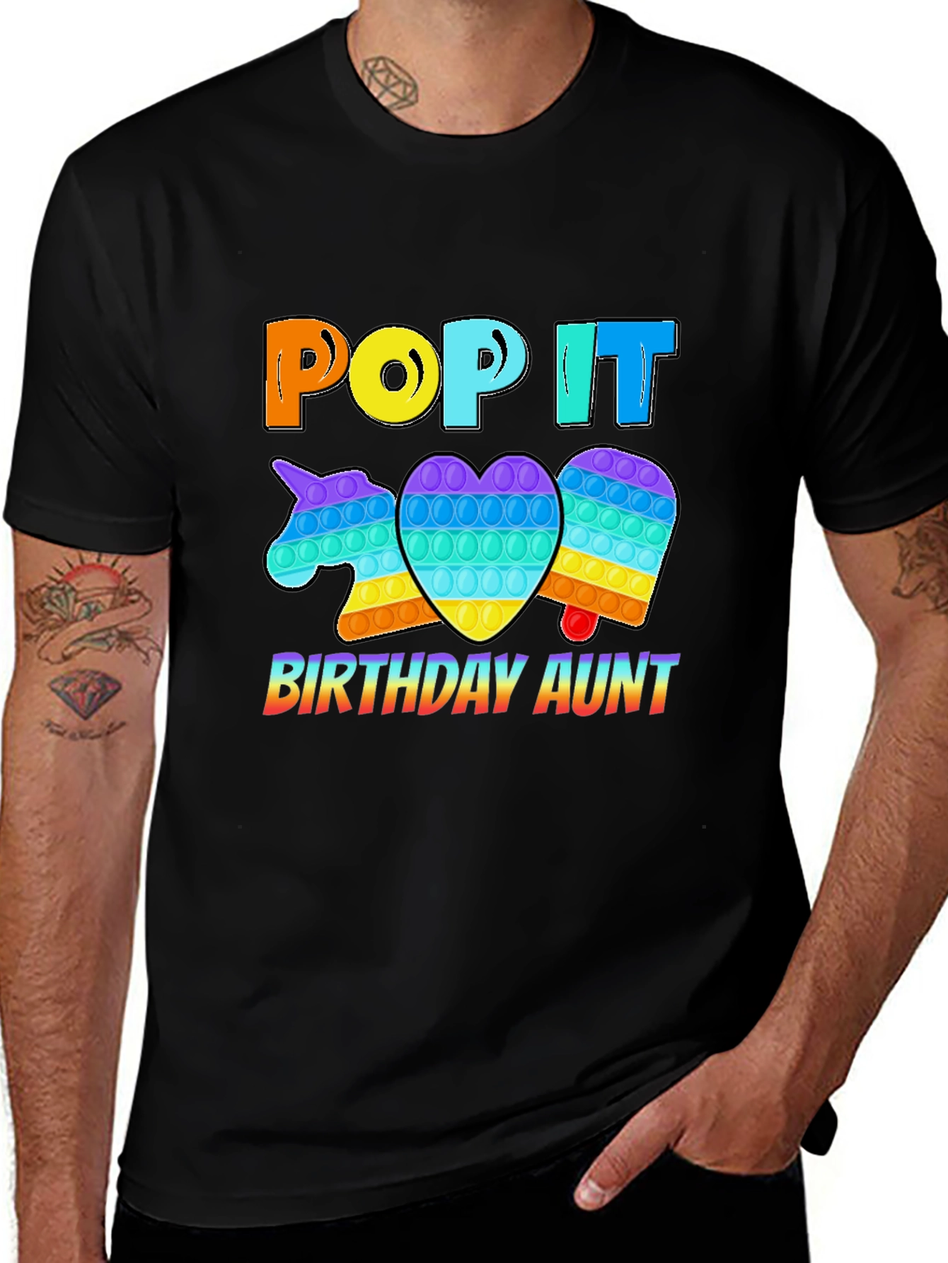 Pop It Birthday Aunt T-Shirt