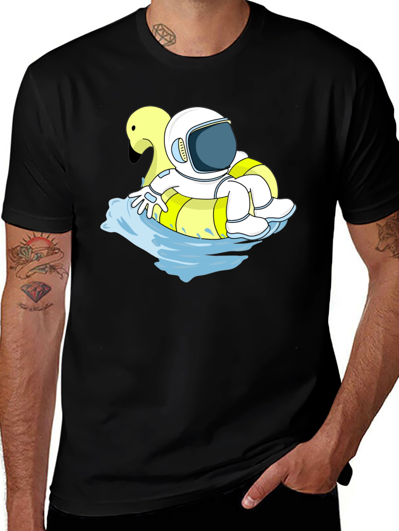 Astronaut Duck Pool Float T-Shirt