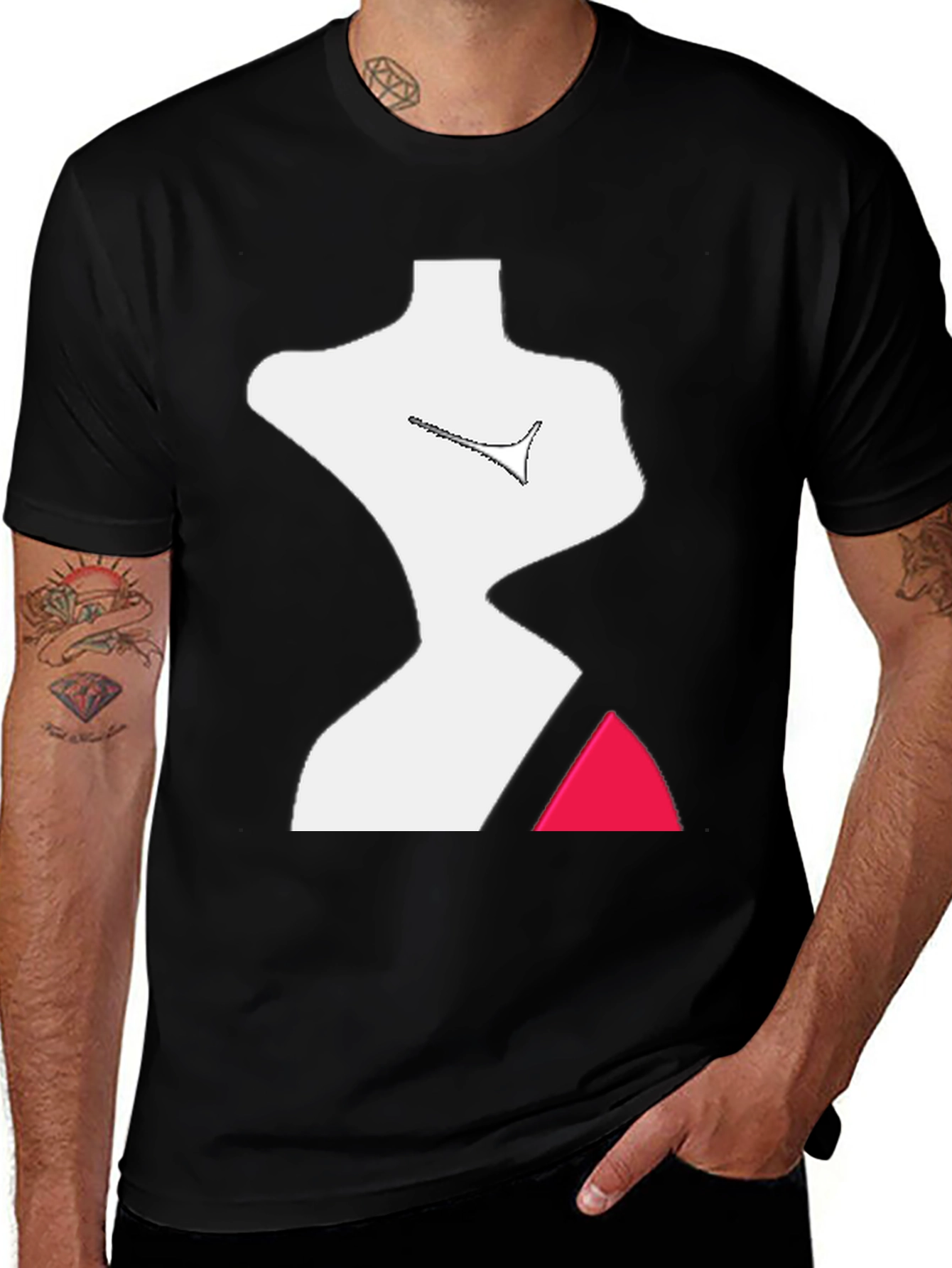 Variant 18 of Abstract Figure Graphic Tee - Modern Art T-Shirt
