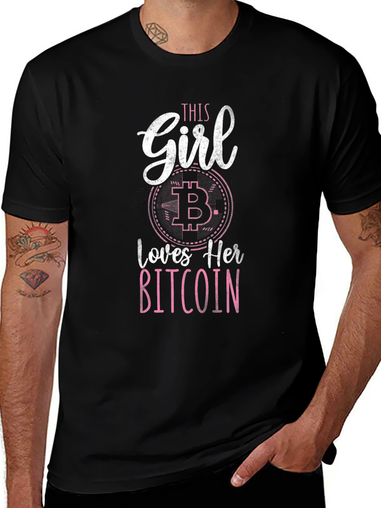 Variant 14 of This Girl Loves Her Bitcoin Crypto T-Shirt