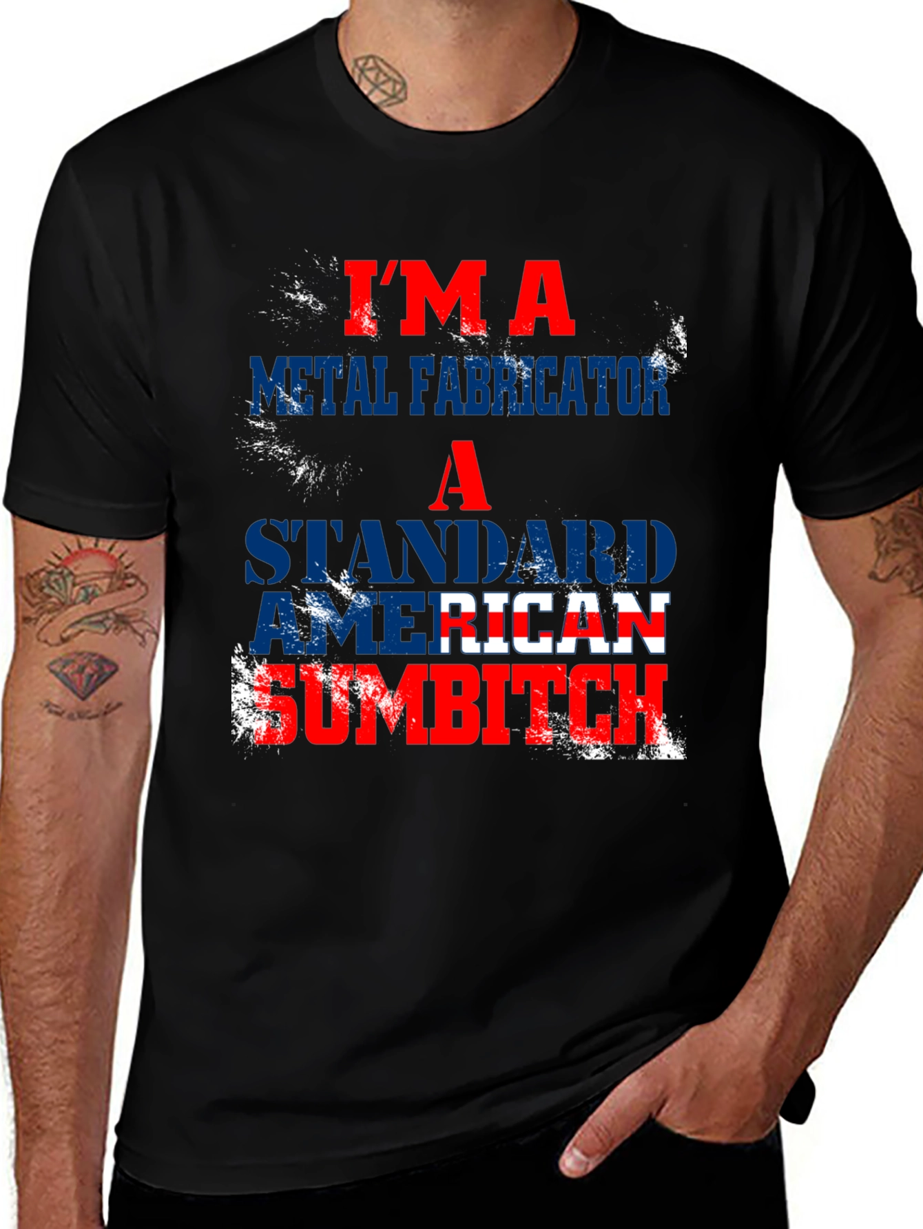 Variant 7 of Metal Fabricator Patriotic T-Shirt