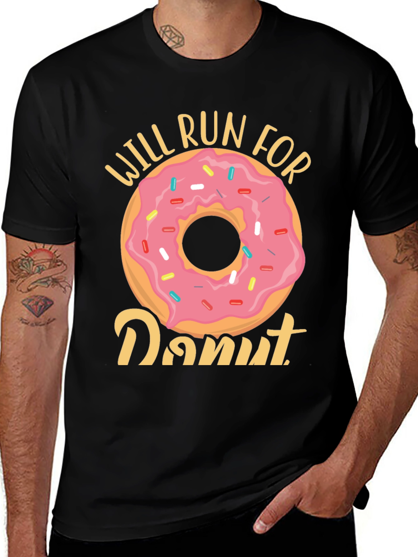 Variant 23 of Will Run for Donut T-Shirt