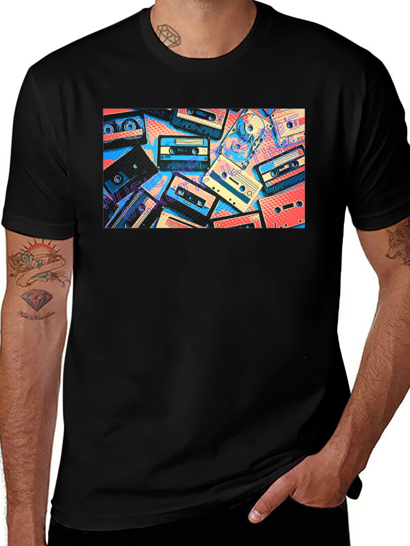 Variant 21 of Retro Cassette Tape Graphic T-Shirt
