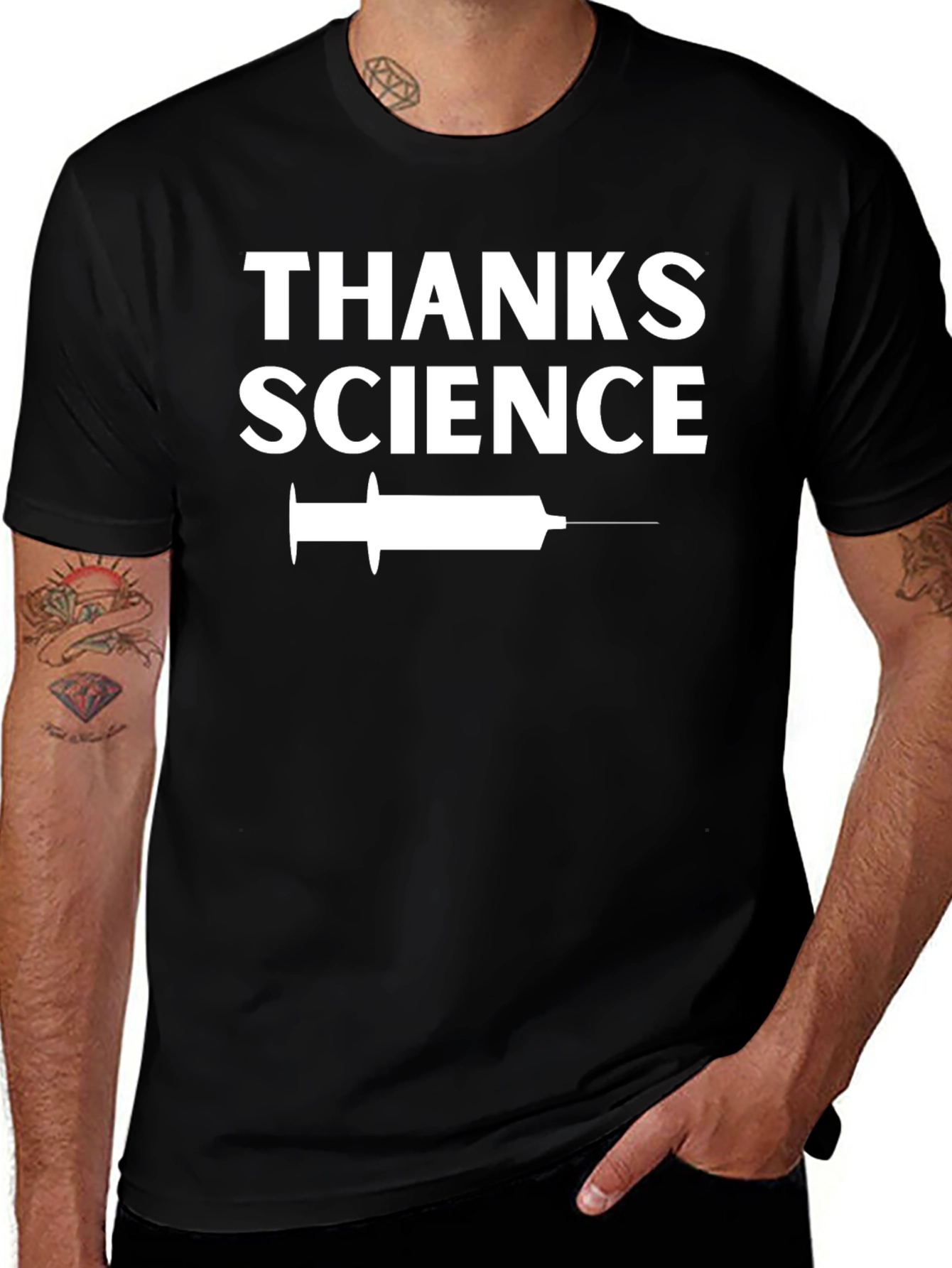 Thanks Science T-Shirt - Vaccine Injection