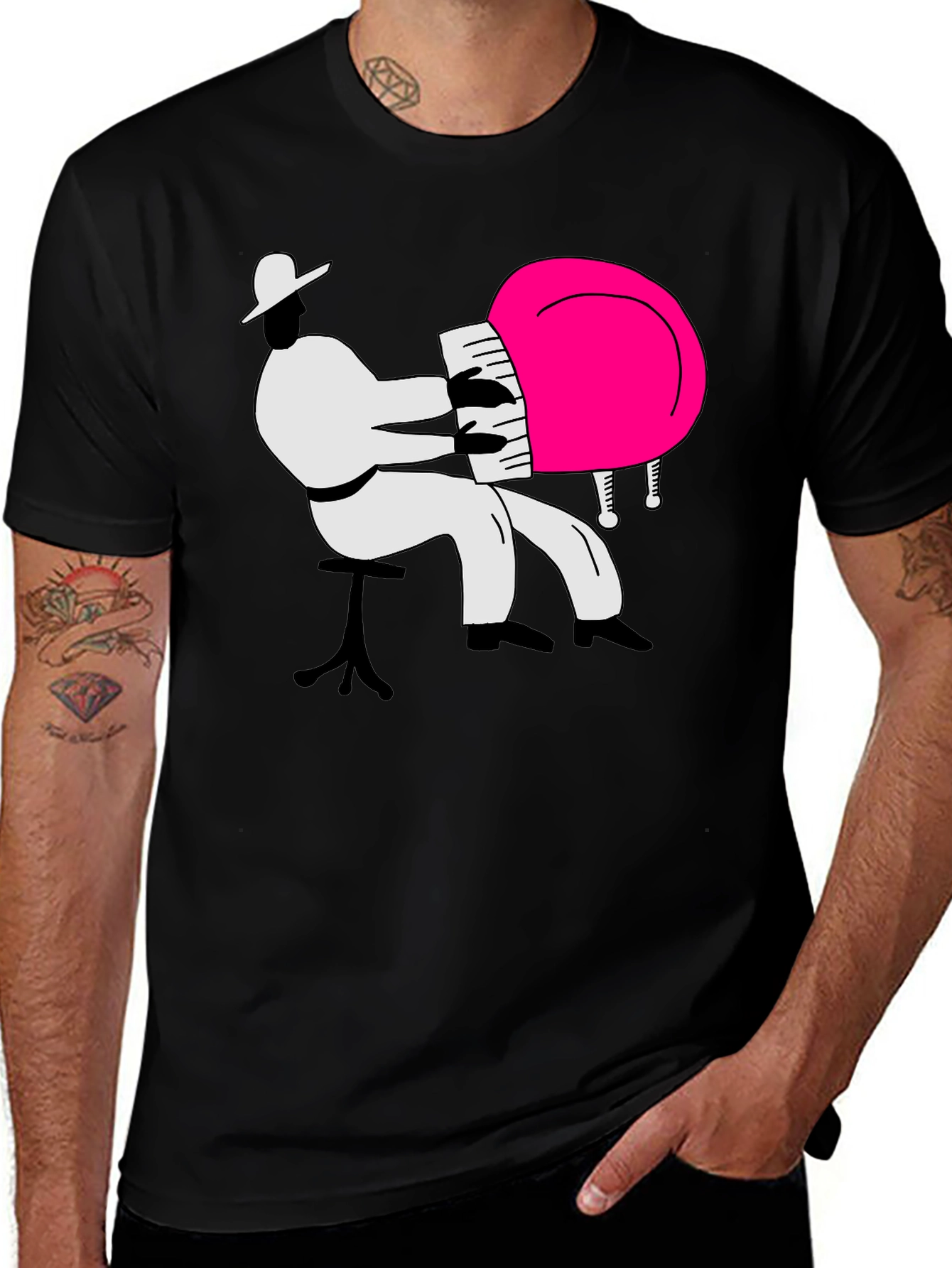 Variant 29 of Piano Player Graphic Tee - Cool Musician Design T-Shirt