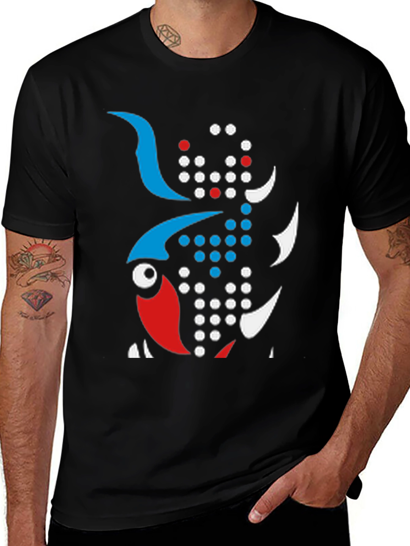Variant 23 of Abstract Fish Graphic Tee - Unique Design