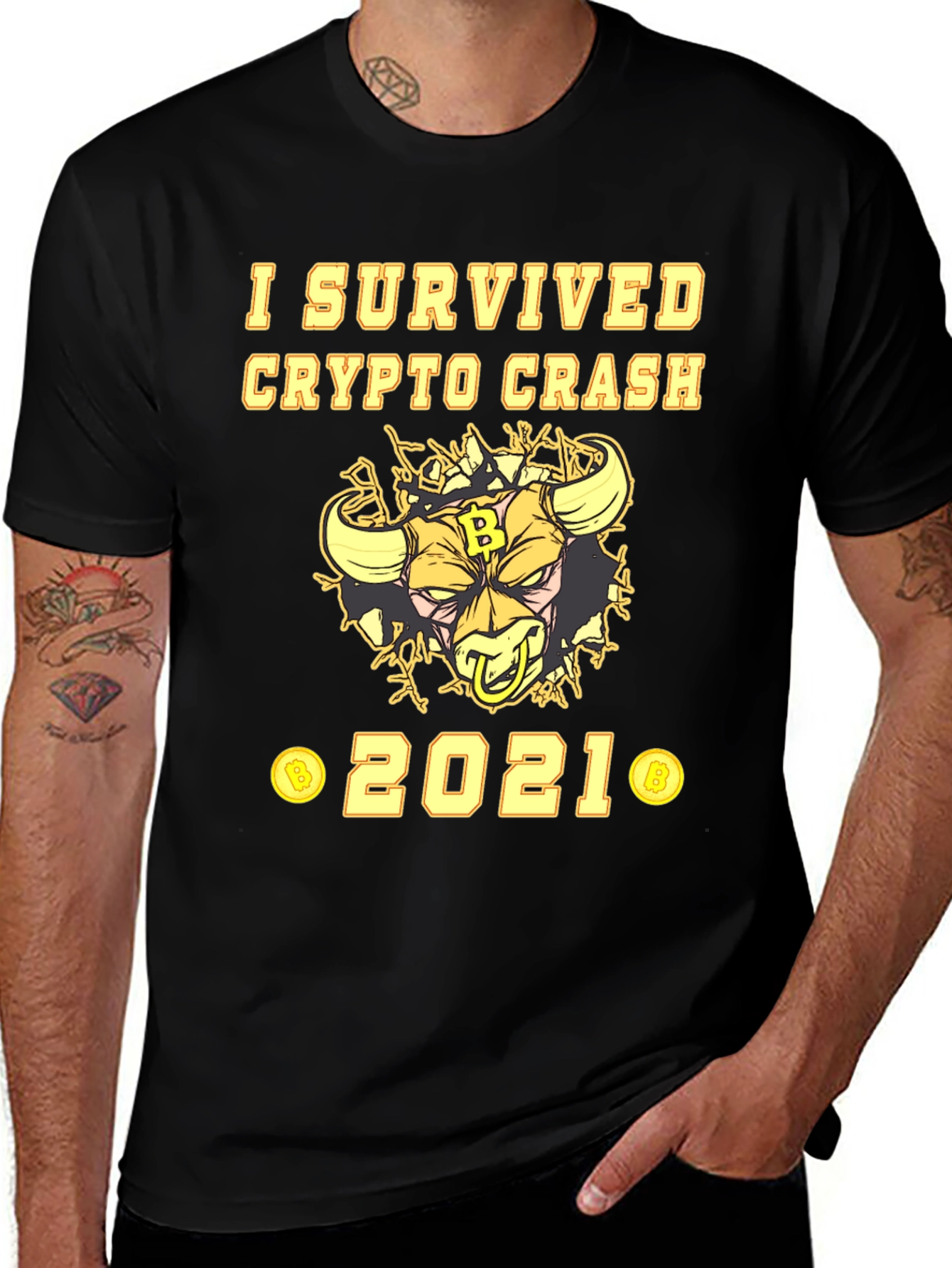 Variant 10 of Crypto Crash Survivor 2021 T-Shirt