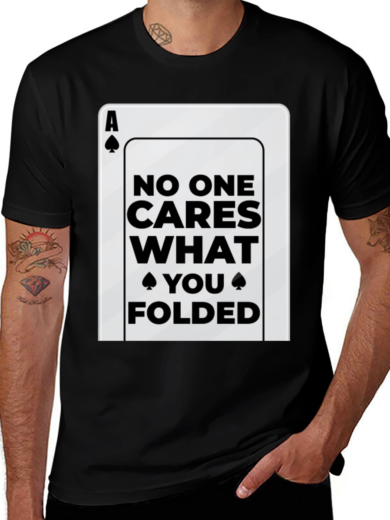 Variant 3 of Ace Card Poker Folded T-Shirt