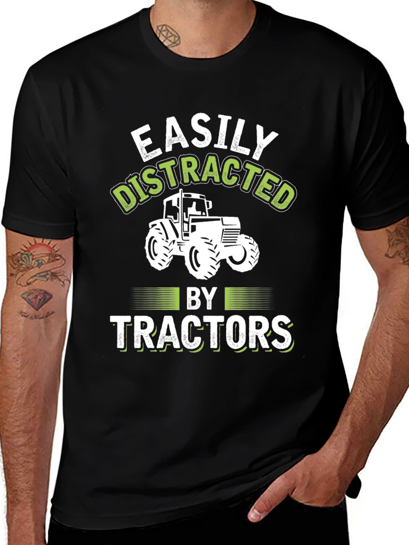 Variant 26 of Easily Distracted By Tractors - Graphic T-Shirt