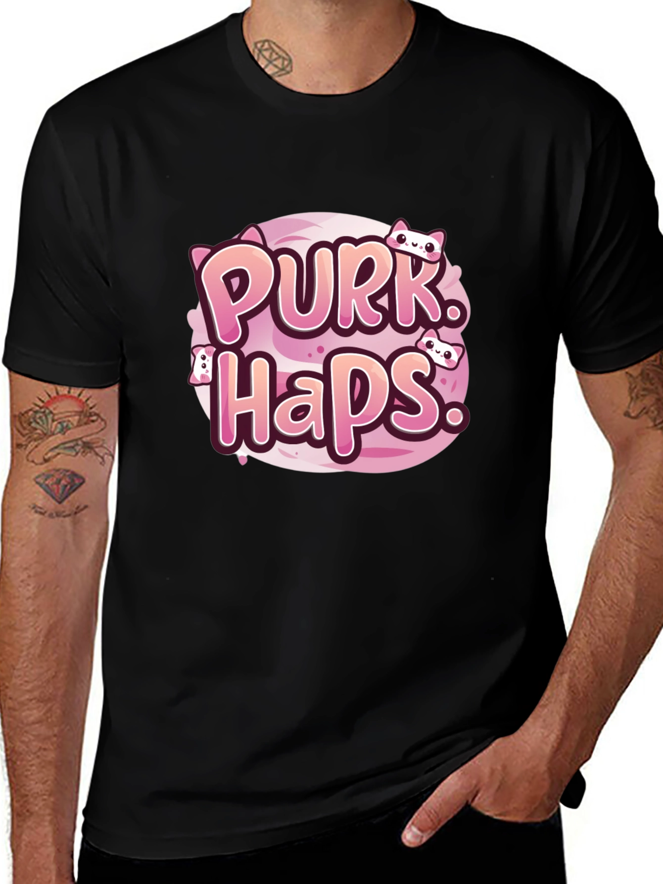 Variant 23 of Purrk Haps Graphic Tee - Cute Cat Lover's T-Shirt