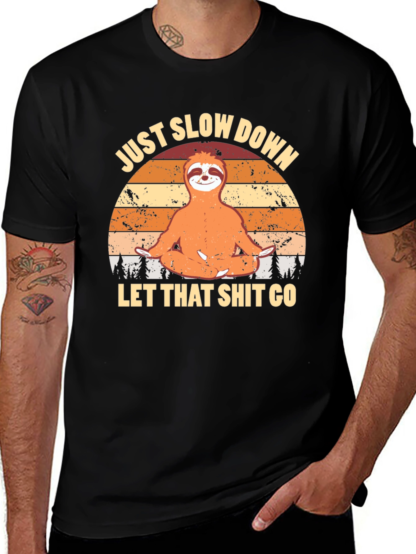 Variant 23 of Just Slow Down Sloth Graphic T-Shirt