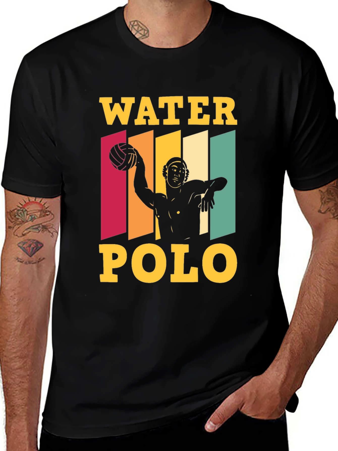 Variant 25 of Water Polo Retro Style Graphic T-Shirt