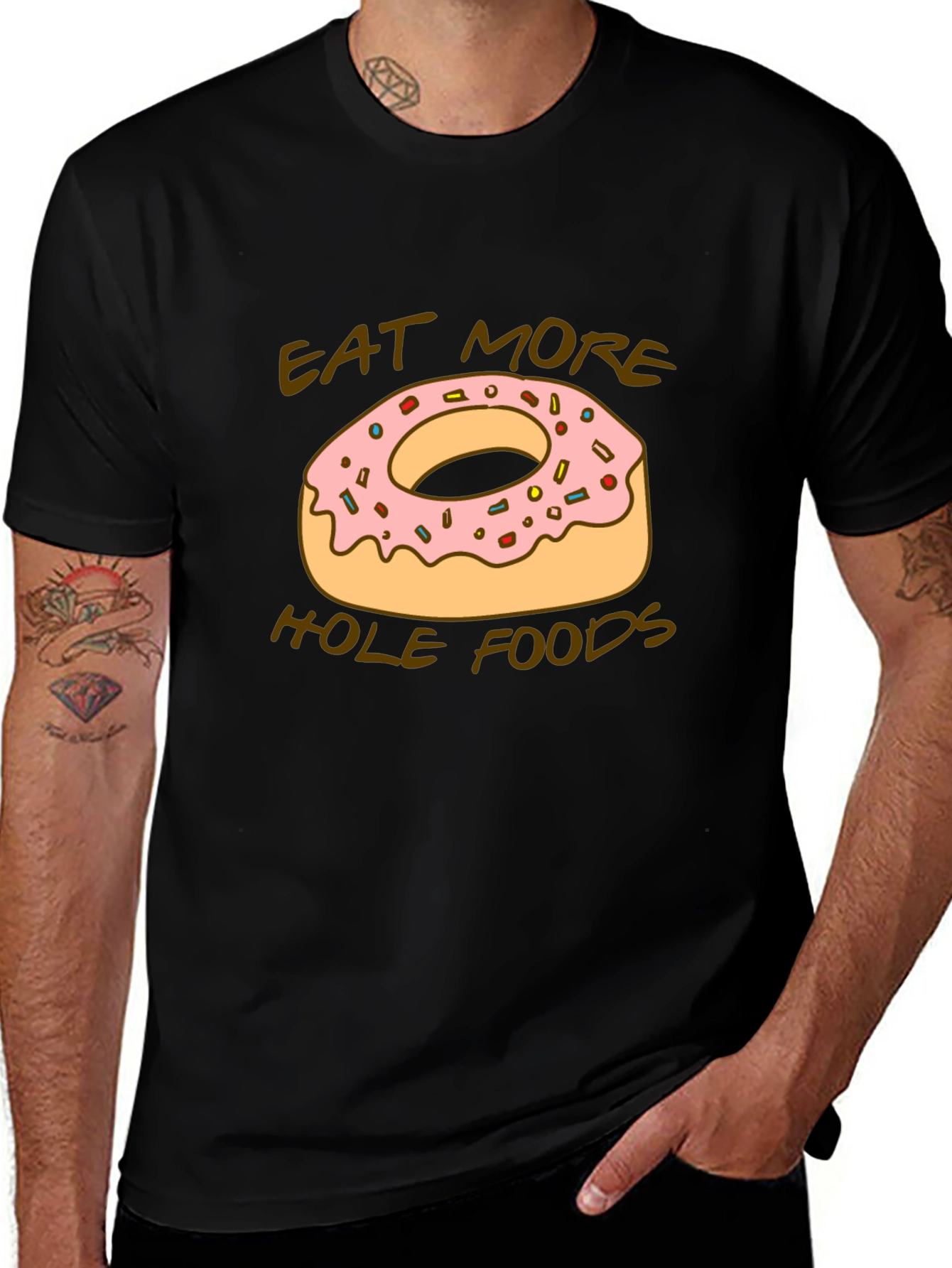 Variant 13 of Eat More Hole Foods Donut T-Shirt
