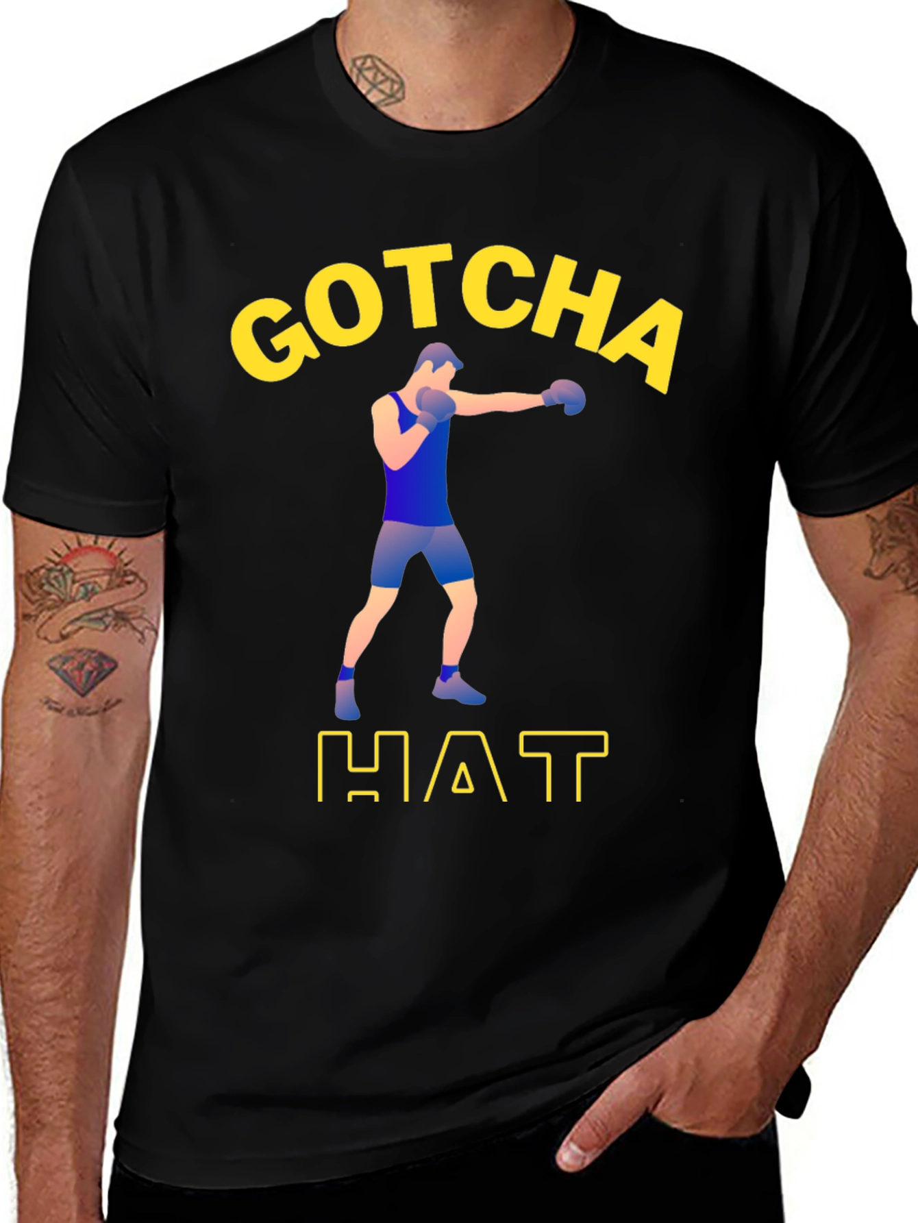 Gotcha Hat Boxing T-Shirt - Menswear