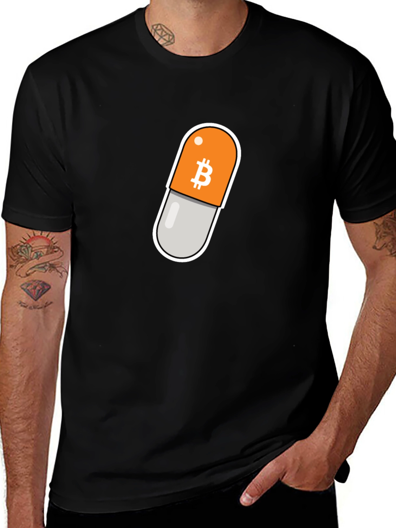 Variant 19 of Bitcoin Pill T-Shirt - Crypto Cure