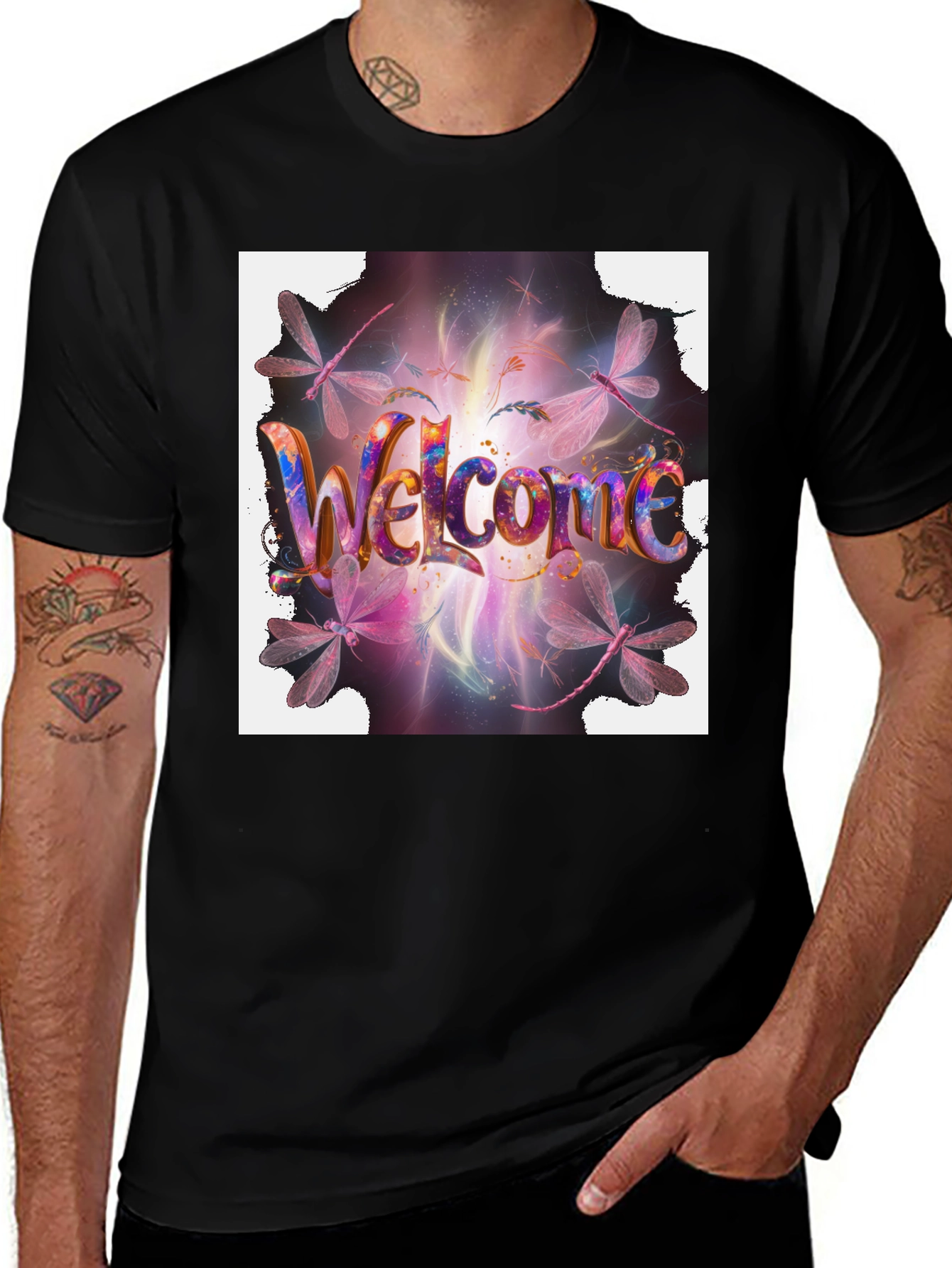Variant 2 of Welcome Dragonfly Graphic T-Shirt