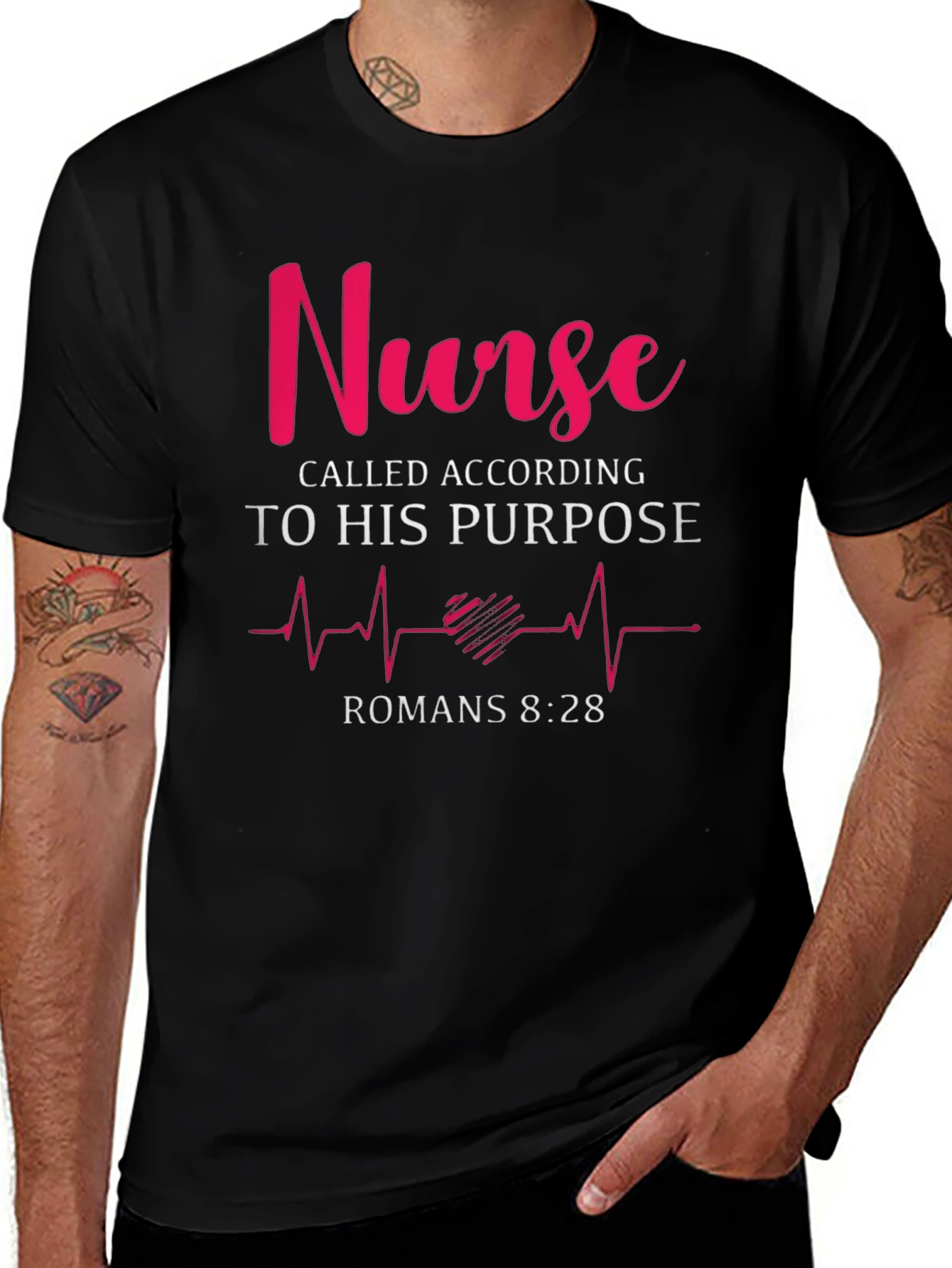 Variant 23 of Nurse Called Romans 8:28 T-Shirt