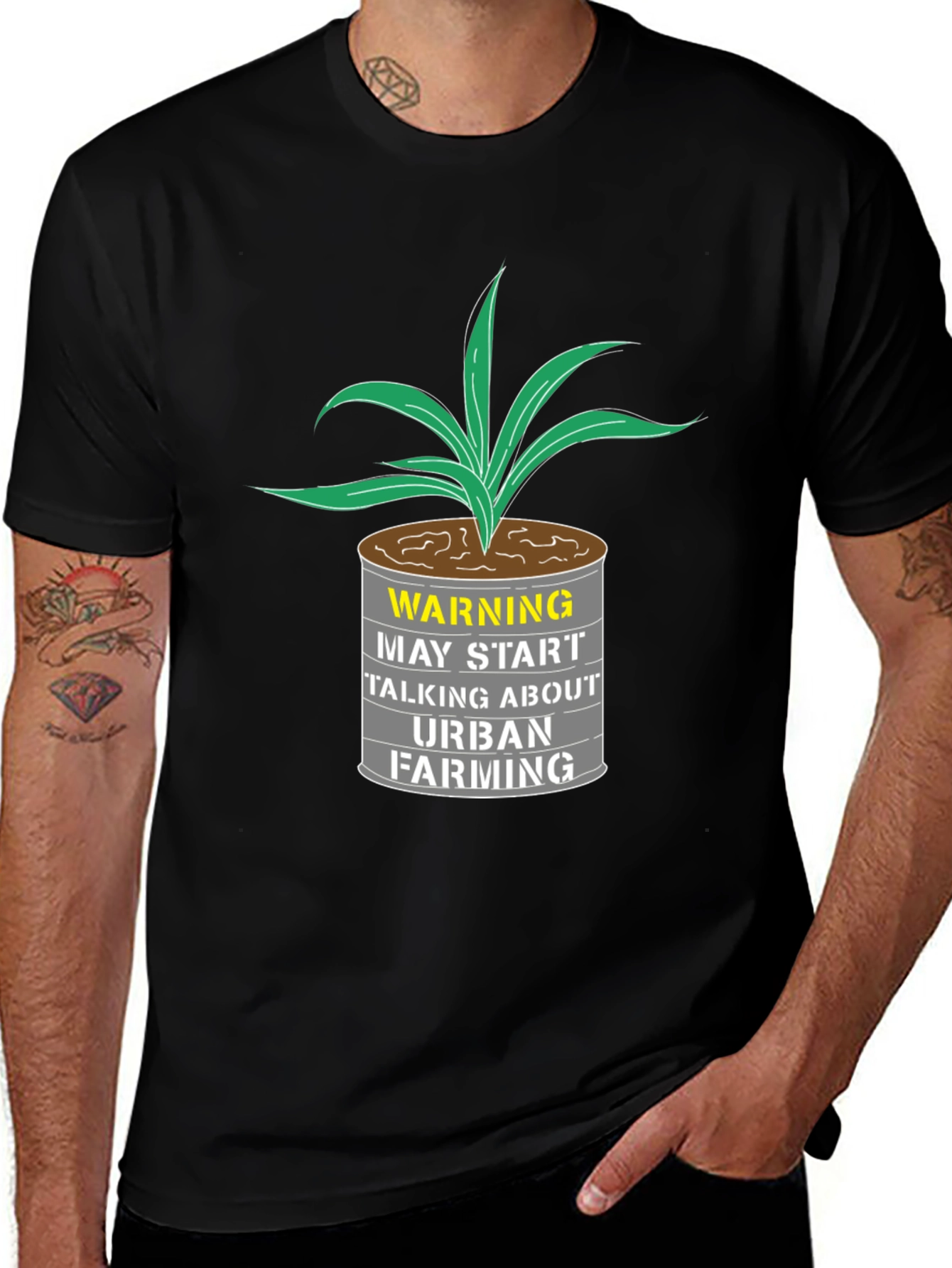 Variant 20 of Urban Farming T-Shirt - Warning Graphic Tee