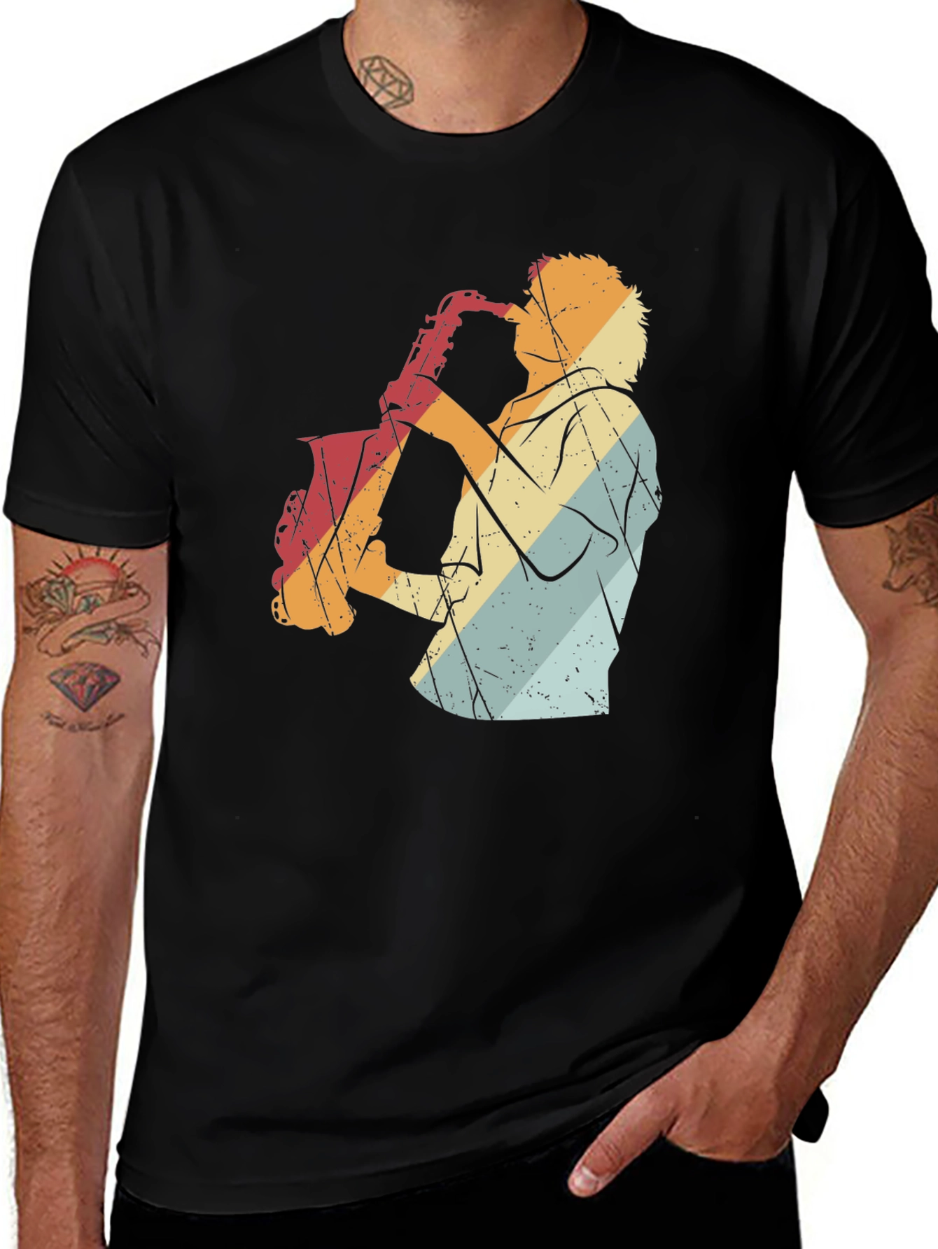 Variant 4 of Retro Saxophone Player T-Shirt - Vintage Style
