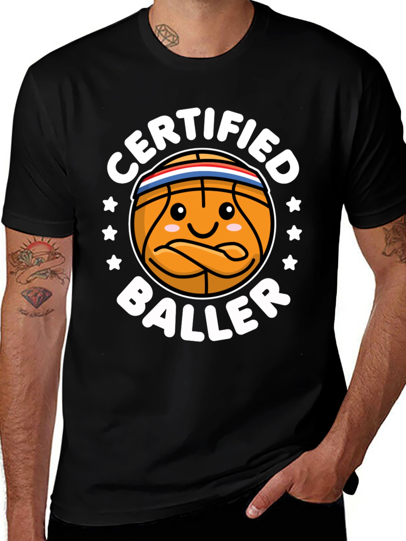 Variant 3 of Certified Baller Basketball T-Shirt