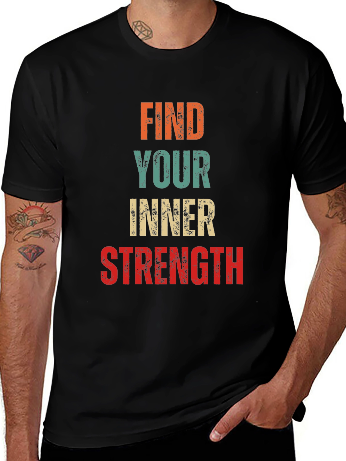Variant 30 of Find Your Inner Strength Retro Graphic T-Shirt